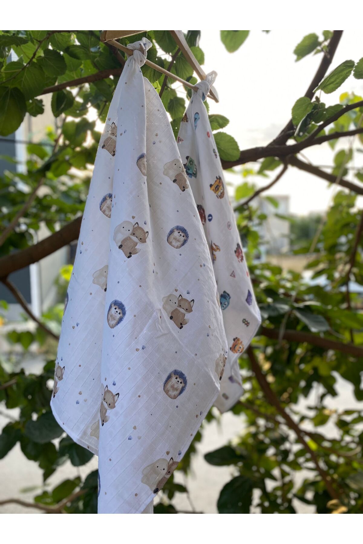 Store Müslin Bebek Battaniyesi (4 ADET AĞIZ MENDİLİ HEDİYE)