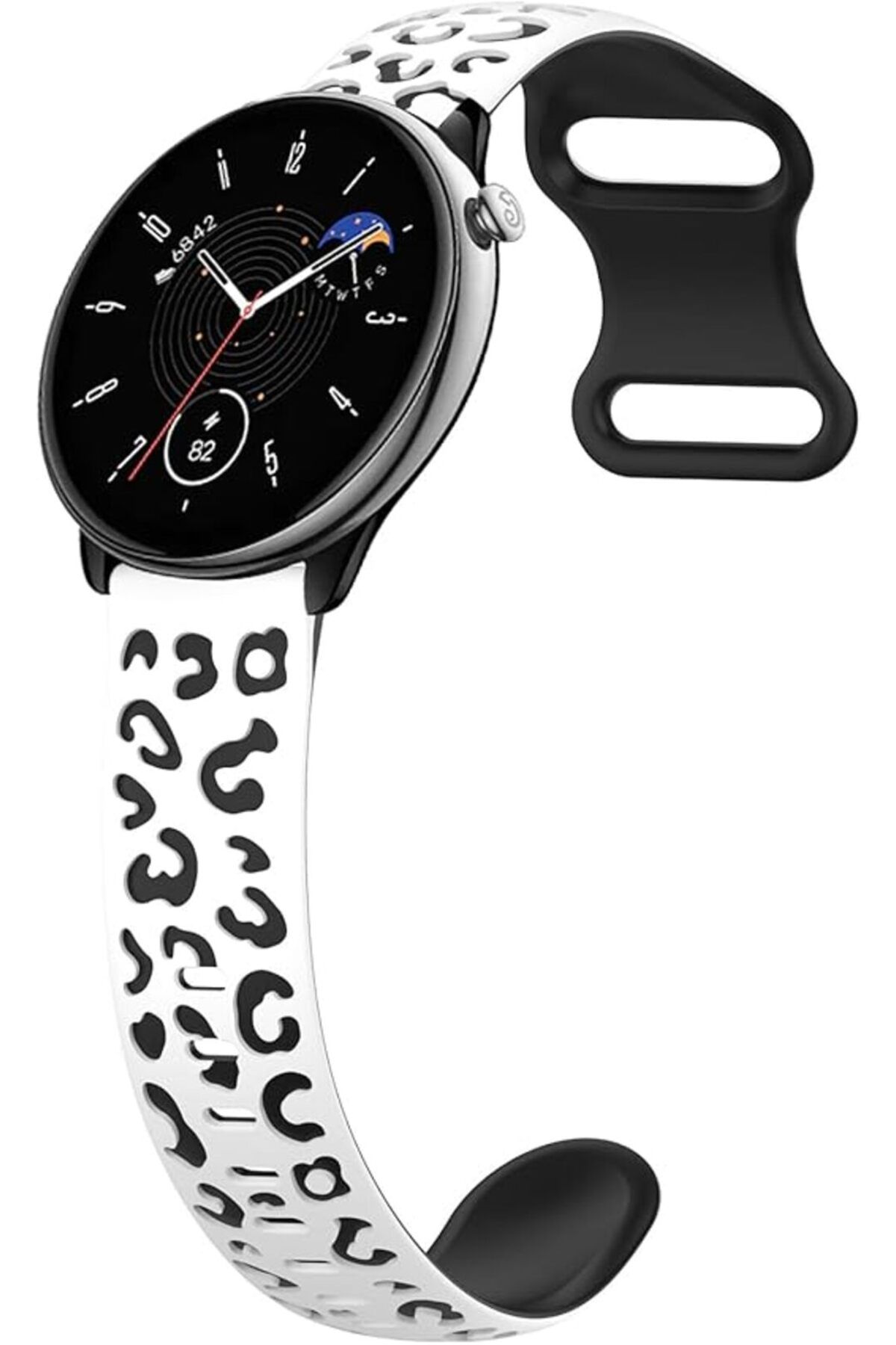Asavia Huawei Watch 3 Gt Gt2 Gt2e Gt3 Gt4 Gt 5 Pro Se Elite 46mm Uyumlu 22mm Leopar Desenli Silikon Kordon