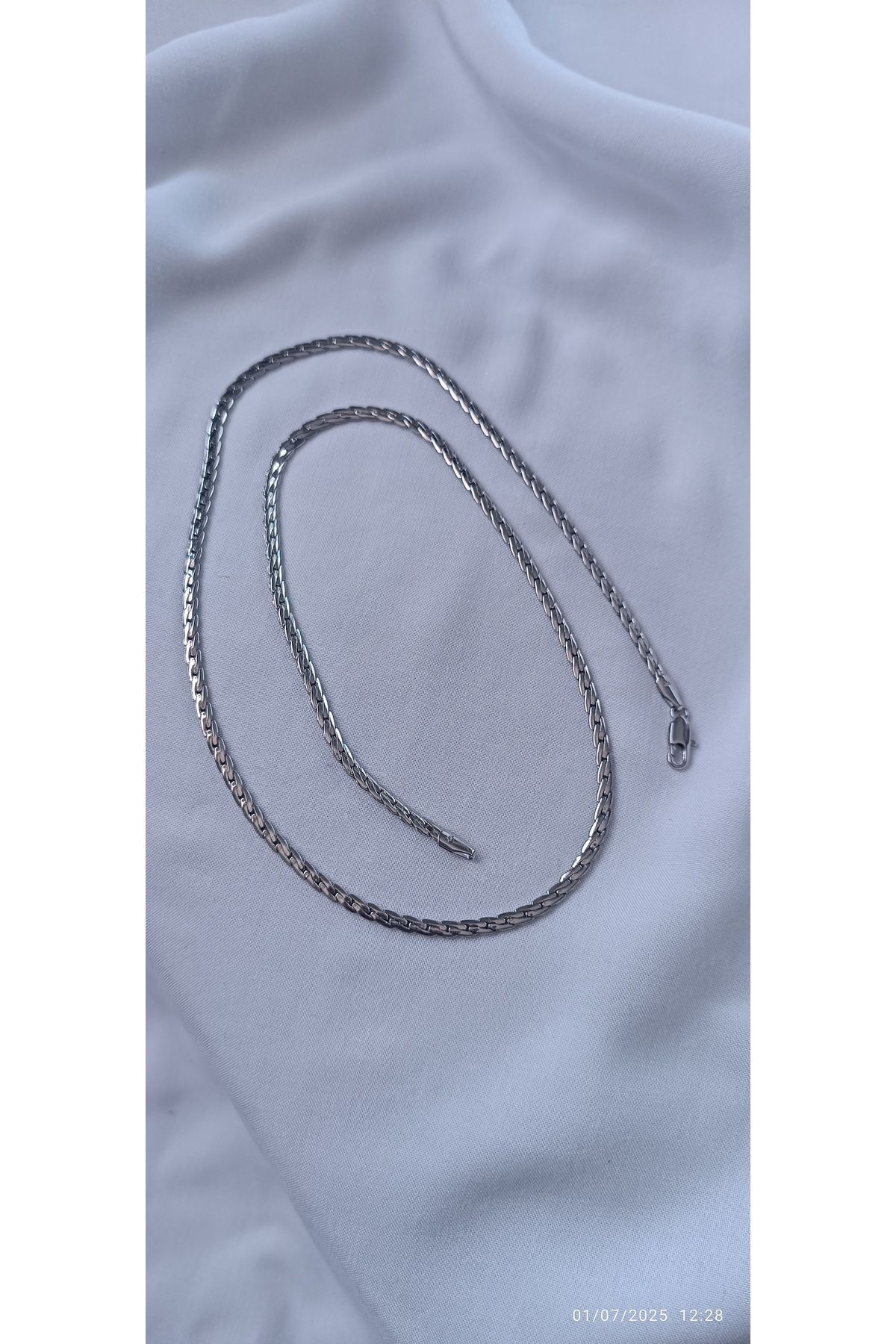 ARİ TAKI Örgü model çelik kolye 60 cm