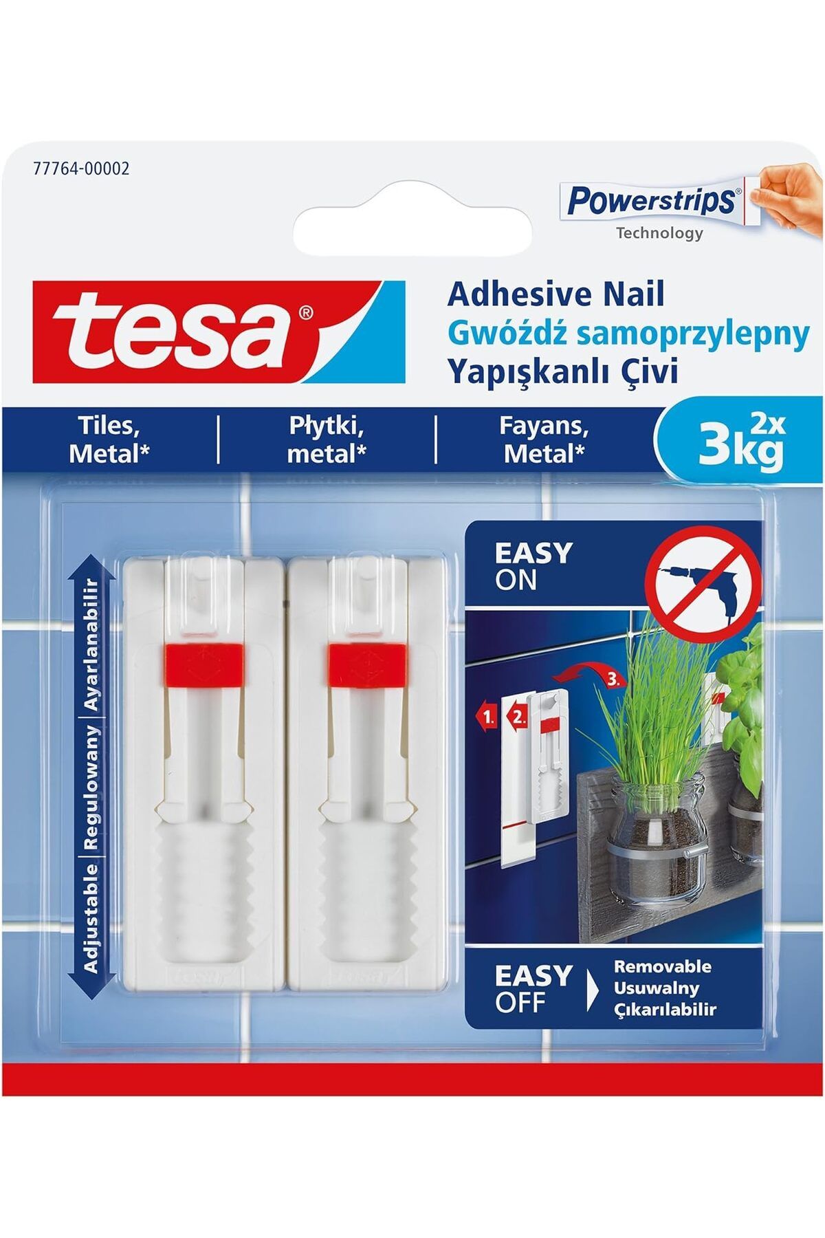 Mena Rise TuonShop 77764 – 00002 – 00 çıkarılabilir ayarlanabilir kendinden yapışkanlı tırnak fayan