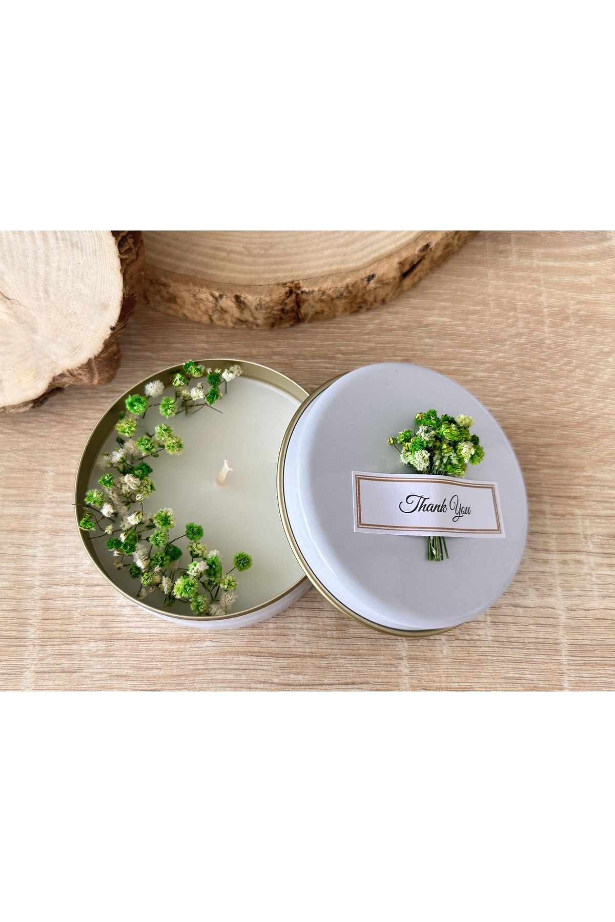 MoreAndMoreCandles Kişiye Özel Mini Buketli Soya Mum - Düğün, Nikah, Mevlid, Nişan, Doğum Günü, Bebek Hediye (10 ADET)