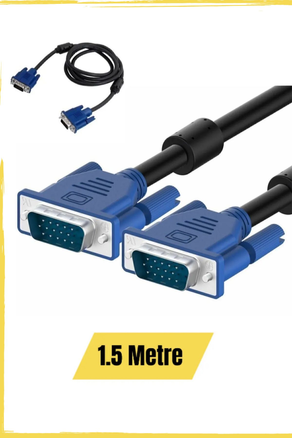 Sarftech 1.5 Metre 1.Kalite VGA Kablo Monitör-Pc Görüntü Kablosu Premium 1.5MT