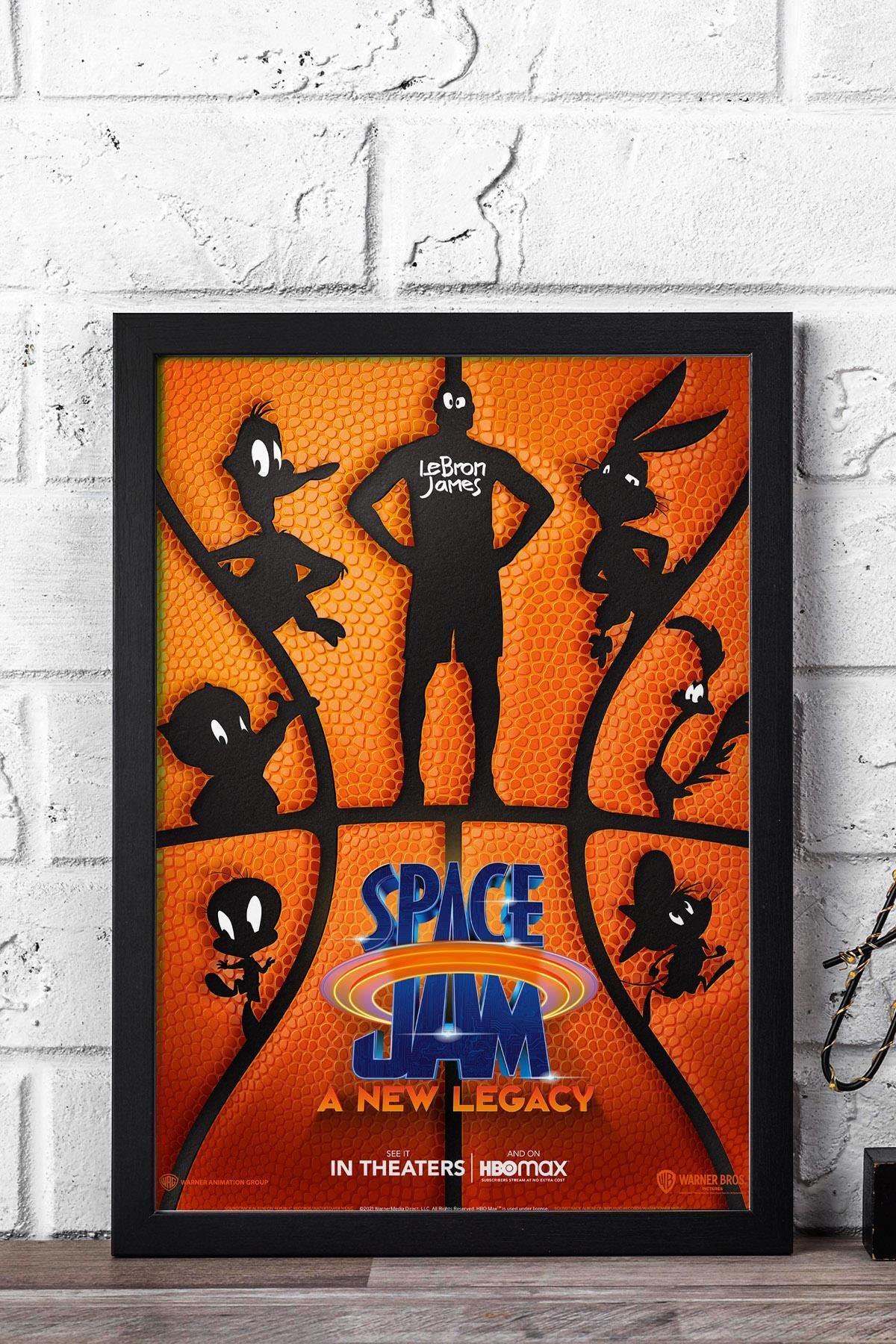 Saturn LeBron James Çerçeveli Tablo - Space Jam Film Posteri Tablo