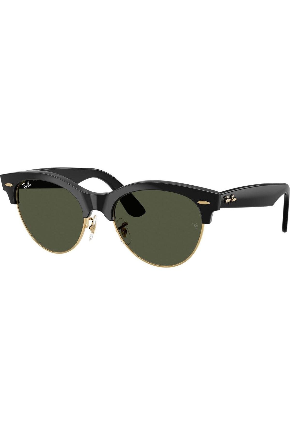 Ray-Ban Ray-ban Rb2341 Clubmaster Way 901/31 – Unisex, Black On Gold, Lentile Green G‐15, Mărime 51/54 Unisex - One Size