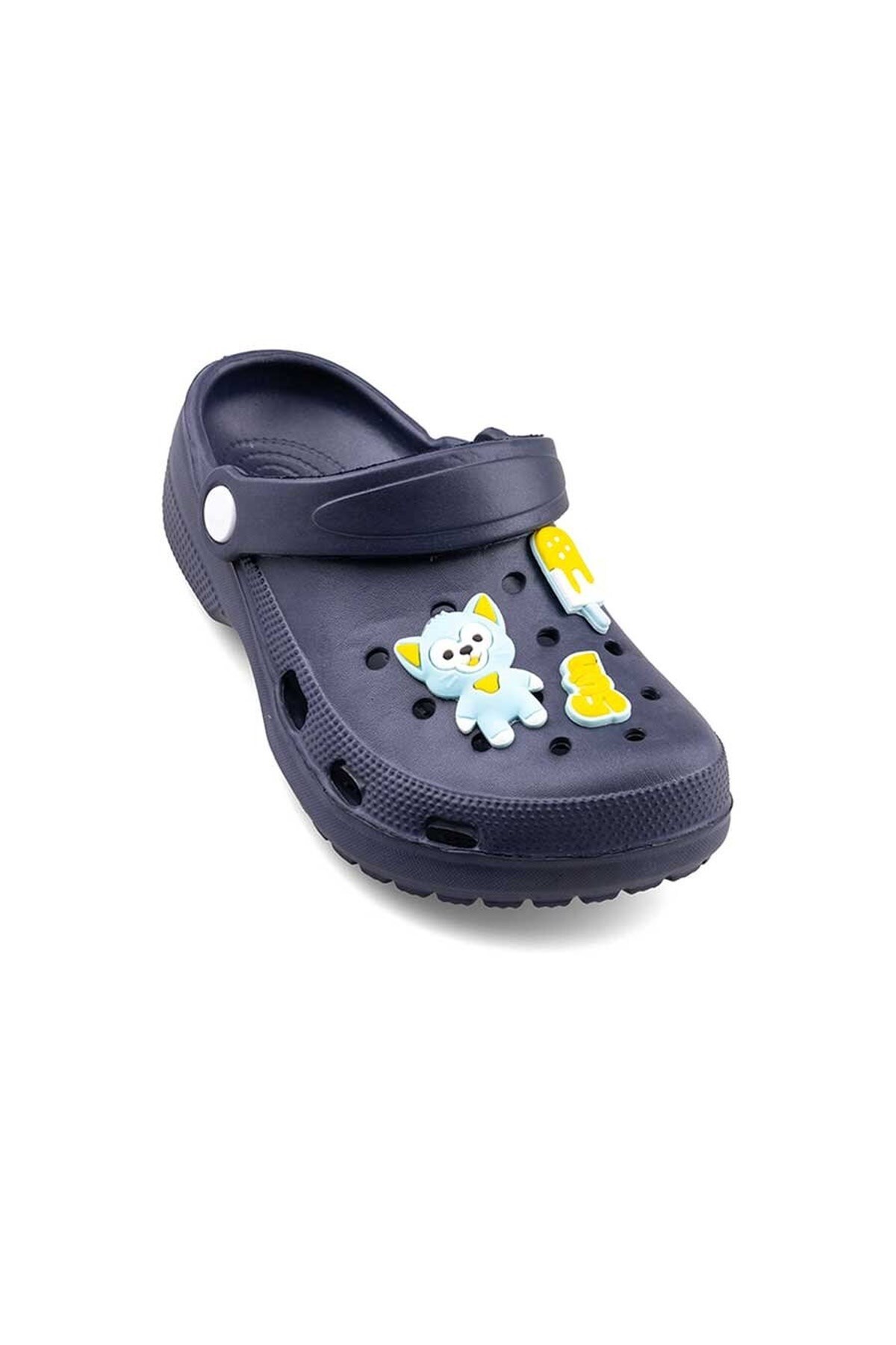 Figürlü Günlük Bahçe Sahil Plaj Unisex Çocuk Terlik Lacivert