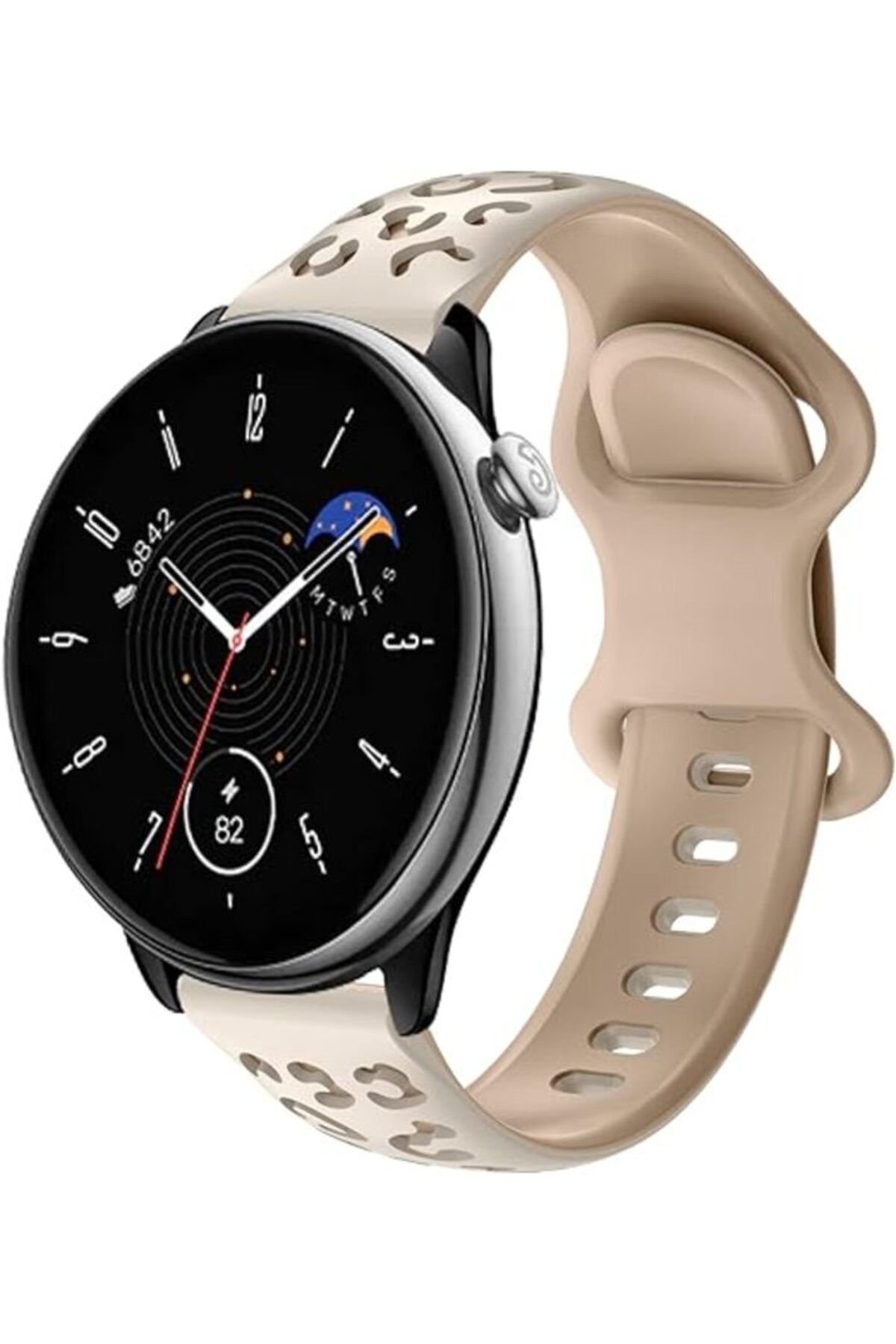 Asavia Huawei Watch 3 Gt Gt2 Gt2e Gt3 Gt4 Gt 5 Pro Se Elite 46mm Uyumlu 22mm Leopar Desenli Silikon Kordon