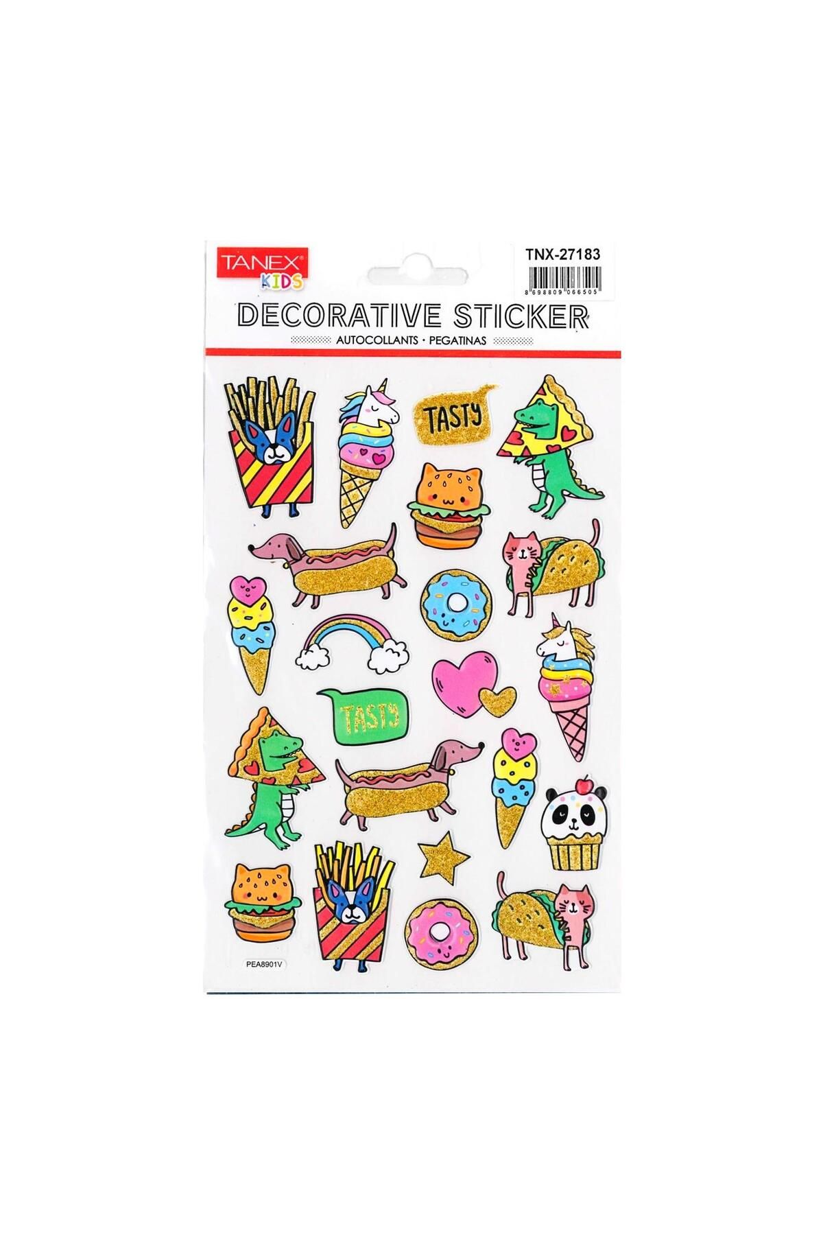 Tanex Kids Sticker Puffy Atıştırma Şekilli Hayvan Serisi (27183)