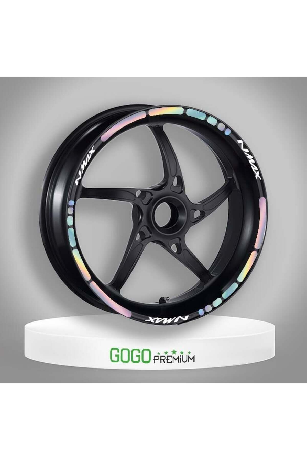 GOGOPREMİUM HOLOGRAMLI I YAMAHA NMAX UYUMLU 1 SET JANT ŞERİDİ