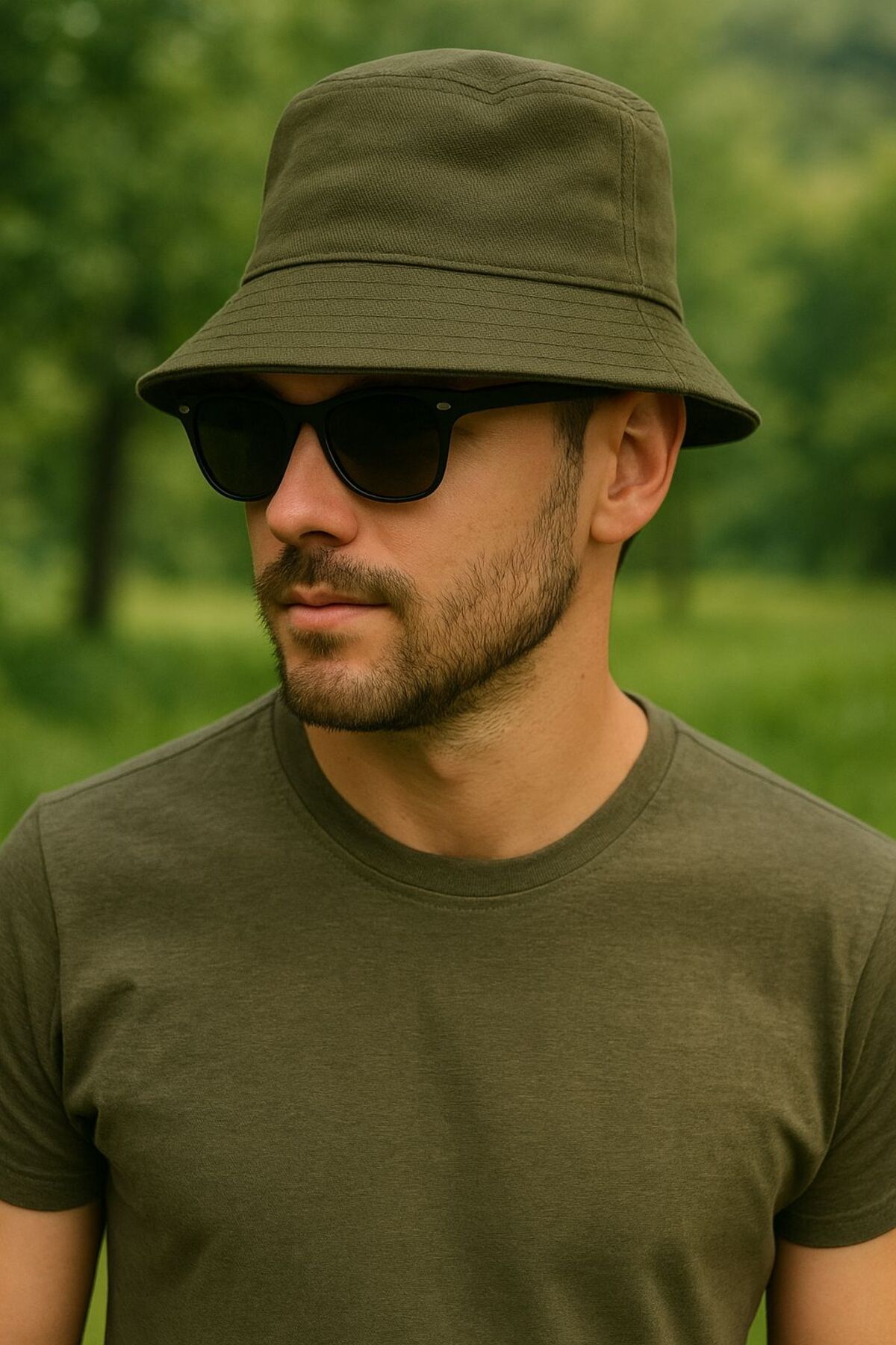 SFCOLLECTION Unisex Bucket Bermuda Şapka - Pamuk Kumaş Günlük Yazlık Kova Balıkçı Şapka