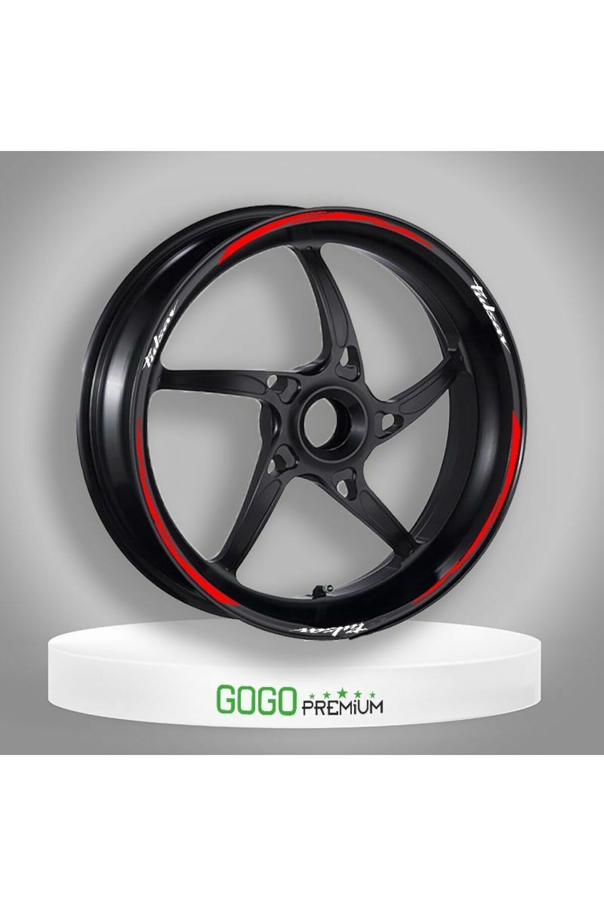 GOGOPREMİUM REFLEKTÖR KIRMIZI BAJAJ PULSAR UYUMLU 1 SET JANT ŞERİDİ