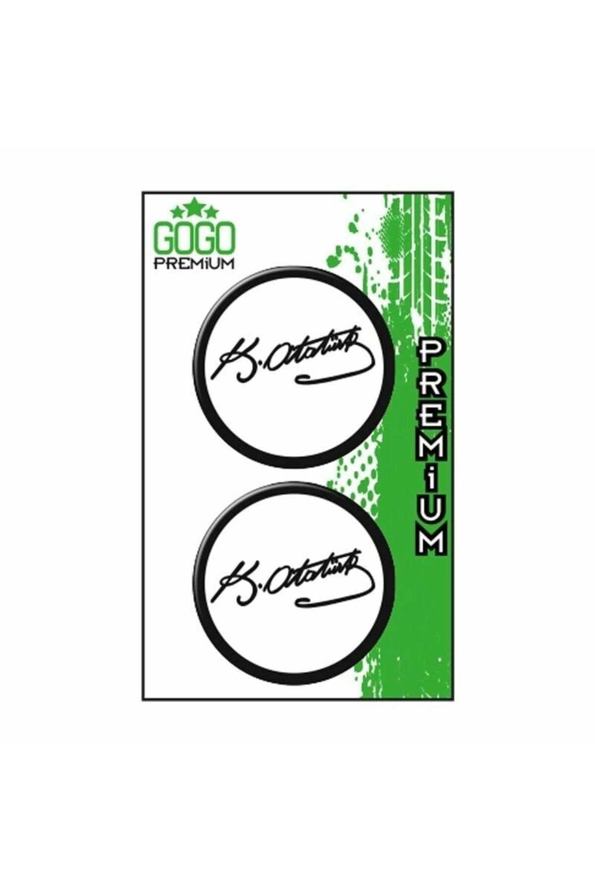GOGOPREMİUM ATATÜRK 3 (5X5 cm) İKİLİ DAMLA ETİKET