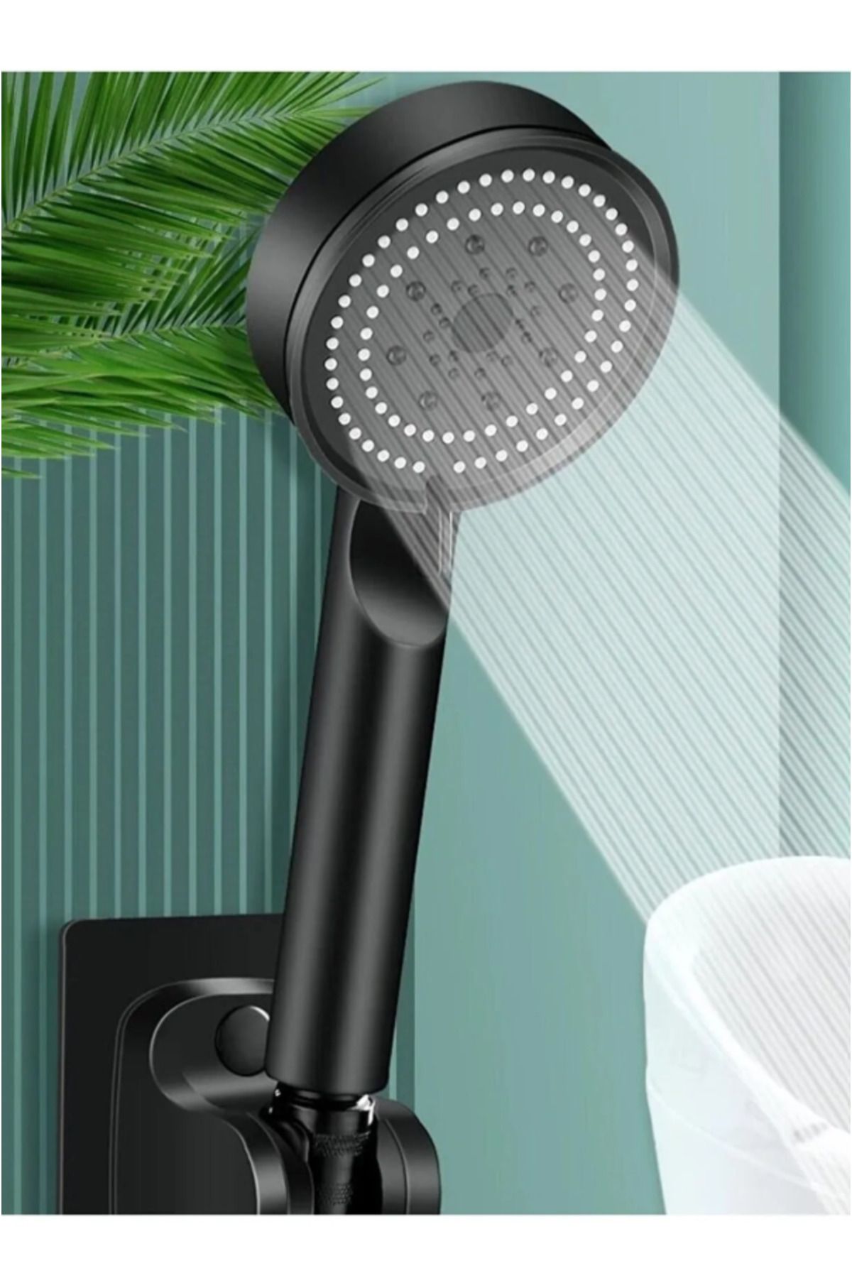 TUMU LIFE Turbo Fan 5 Fonksiyonlu Su Tasarruflu Duş Başlığı Siyah Renk