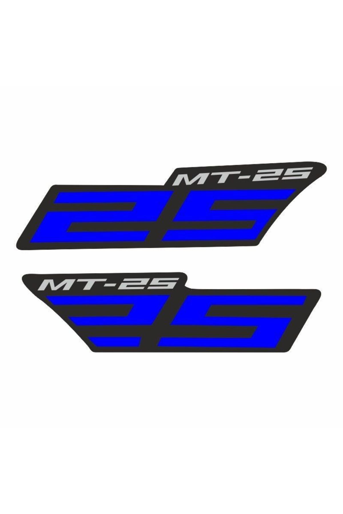 GOGOPREMİUM YAMAHA MT-25 UYUMLU MAVİ YAN STICKER SET
