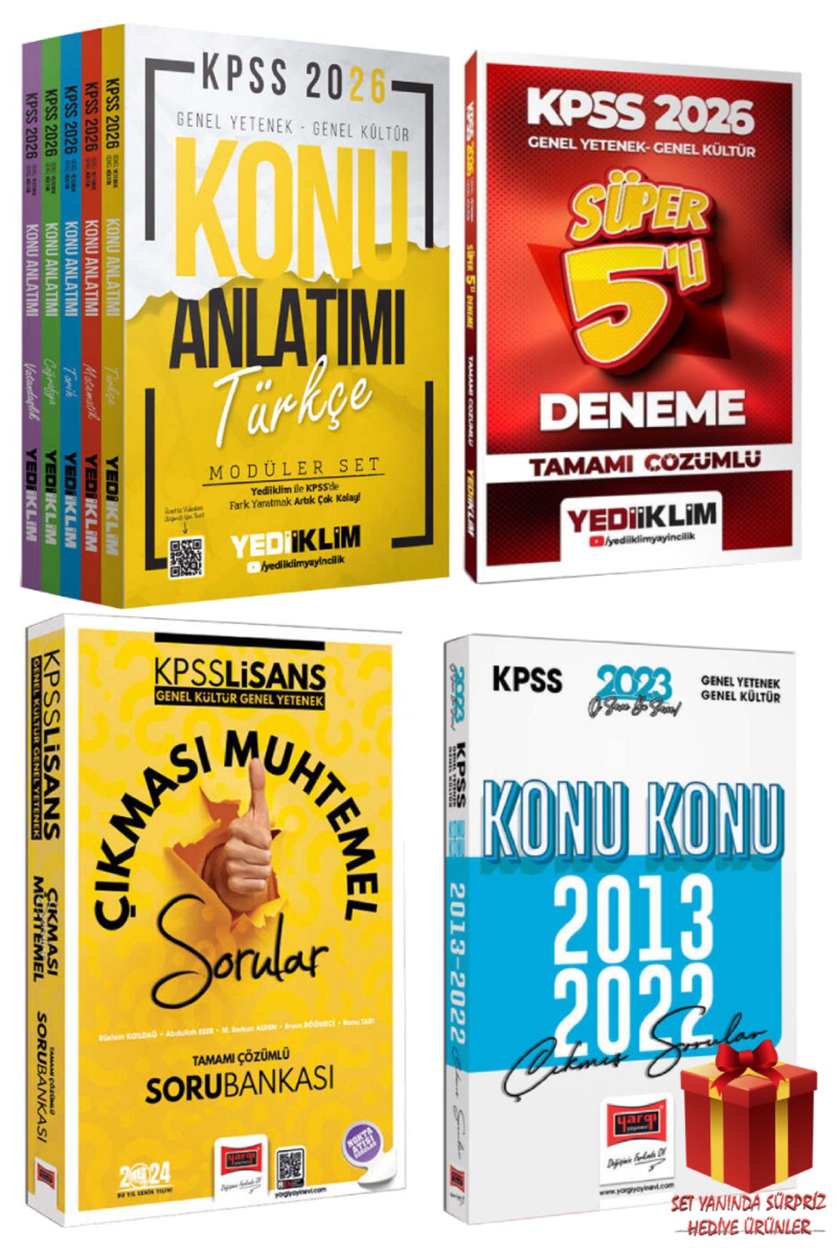 Yediiklim Yayınları 2026 Yediiklim GYGK Konu Anlatım Modüler Set+Denemeler+Çıkması Muhtemel Sorular+Çıkmış Sorular