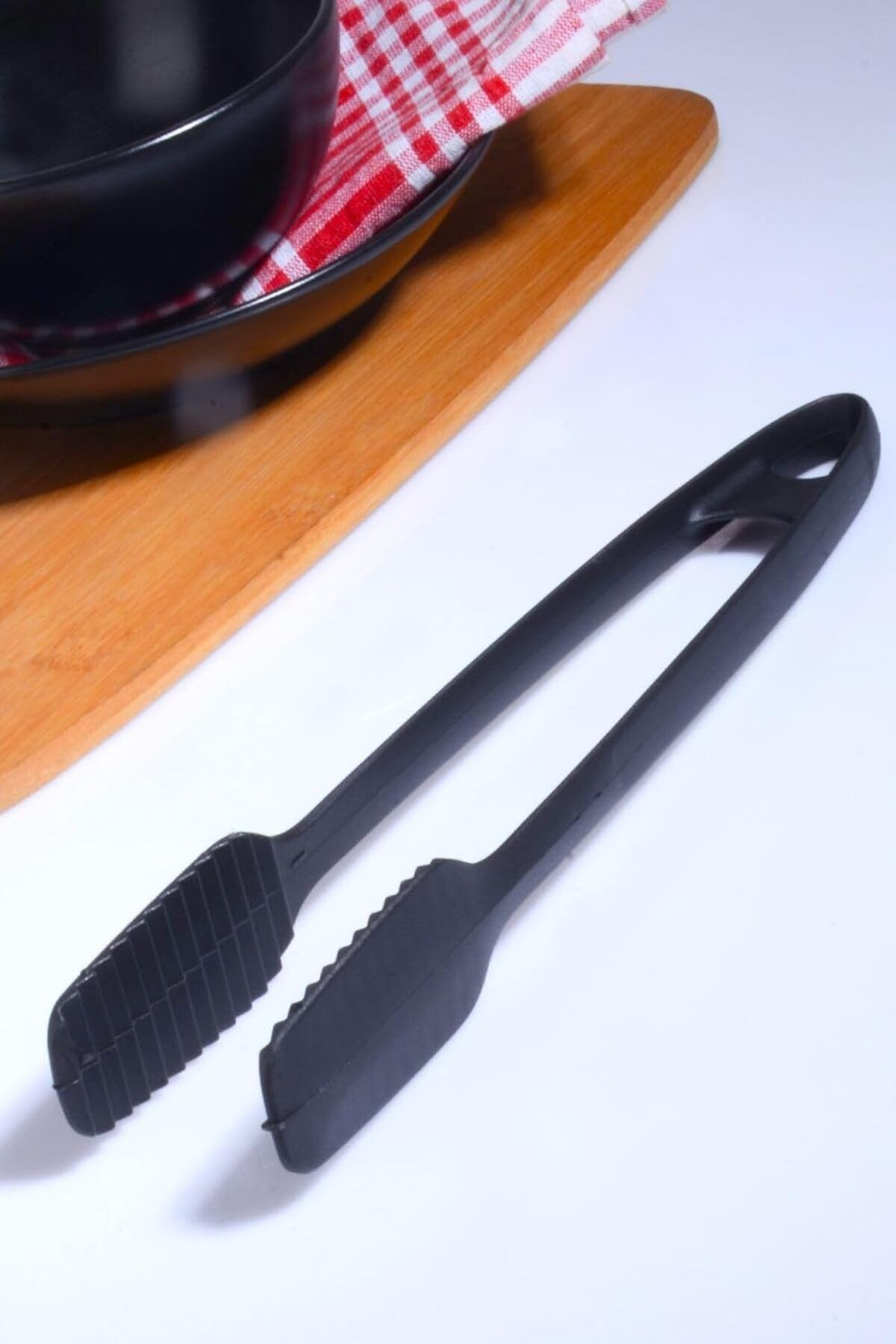 Mena Rise BlackShop Diyarı Servis Ve Izgara Maşası Yanmaz Yapışmaz Plastik Maşa Kaymaz Barbekü Maşası