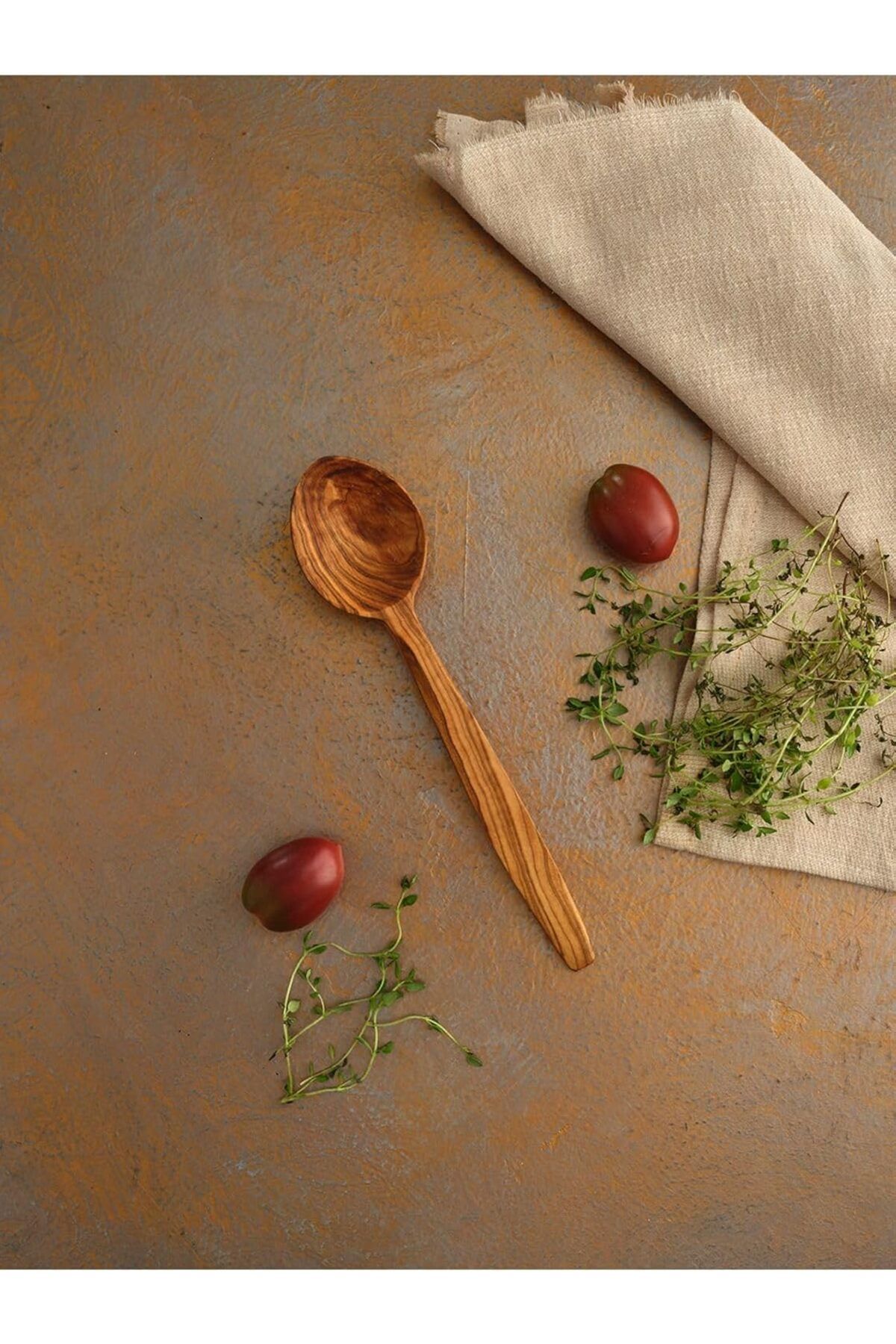 Mena Rise TuonShop Ahşap Zeytin Ağacı El Yapımı Kaşık 29 Cm 1122991