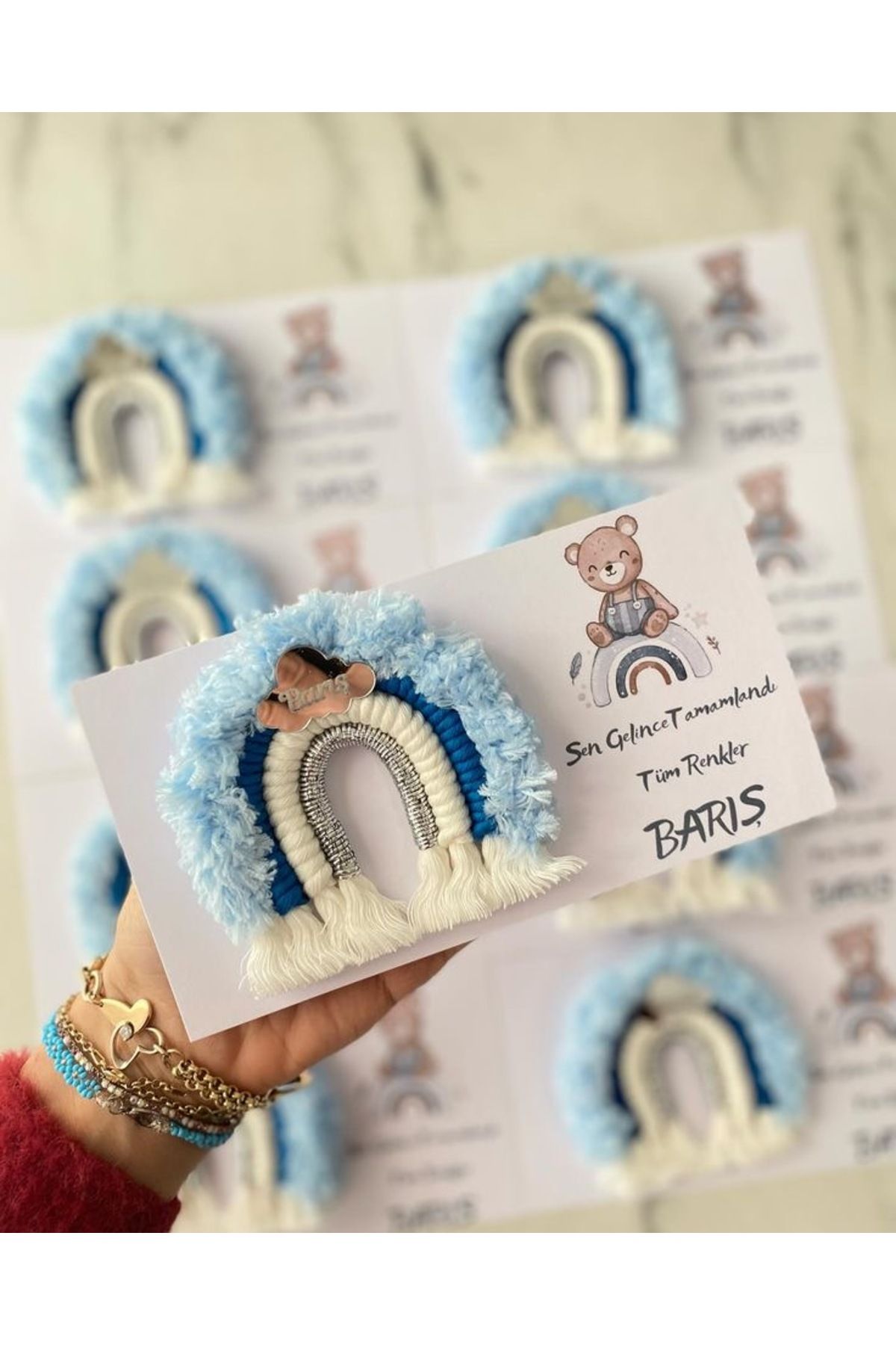 rüyaevitasarım MAKROME BEBEK HEDİYELİK DOĞUM DOĞUM GÜNÜ SÜNNET NİŞAN SÖZ BABY SLOWER KINA DÜĞÜN MAGNET 20 ADET