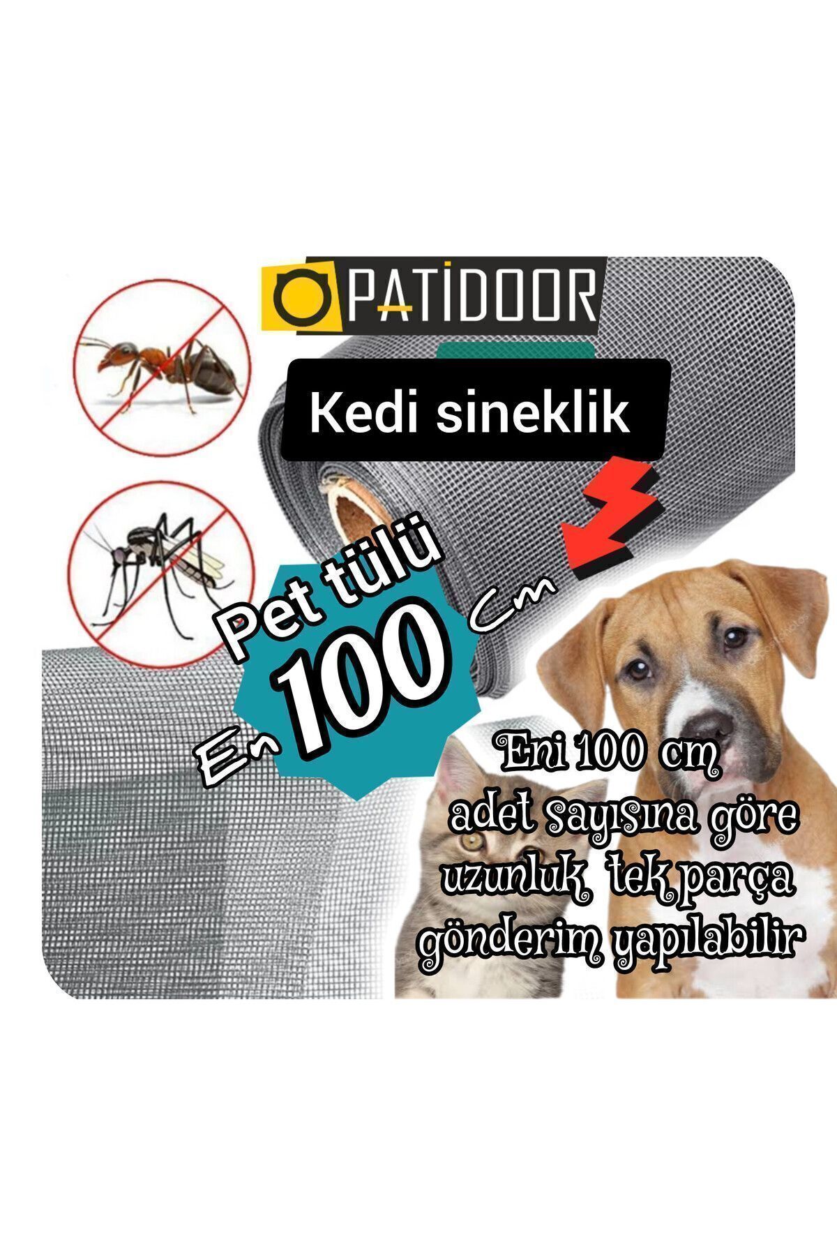 teknotrust 100*100 Cm Kedi Teli/ Kedi Sineklik/kedi Tülü Yırtılmaz