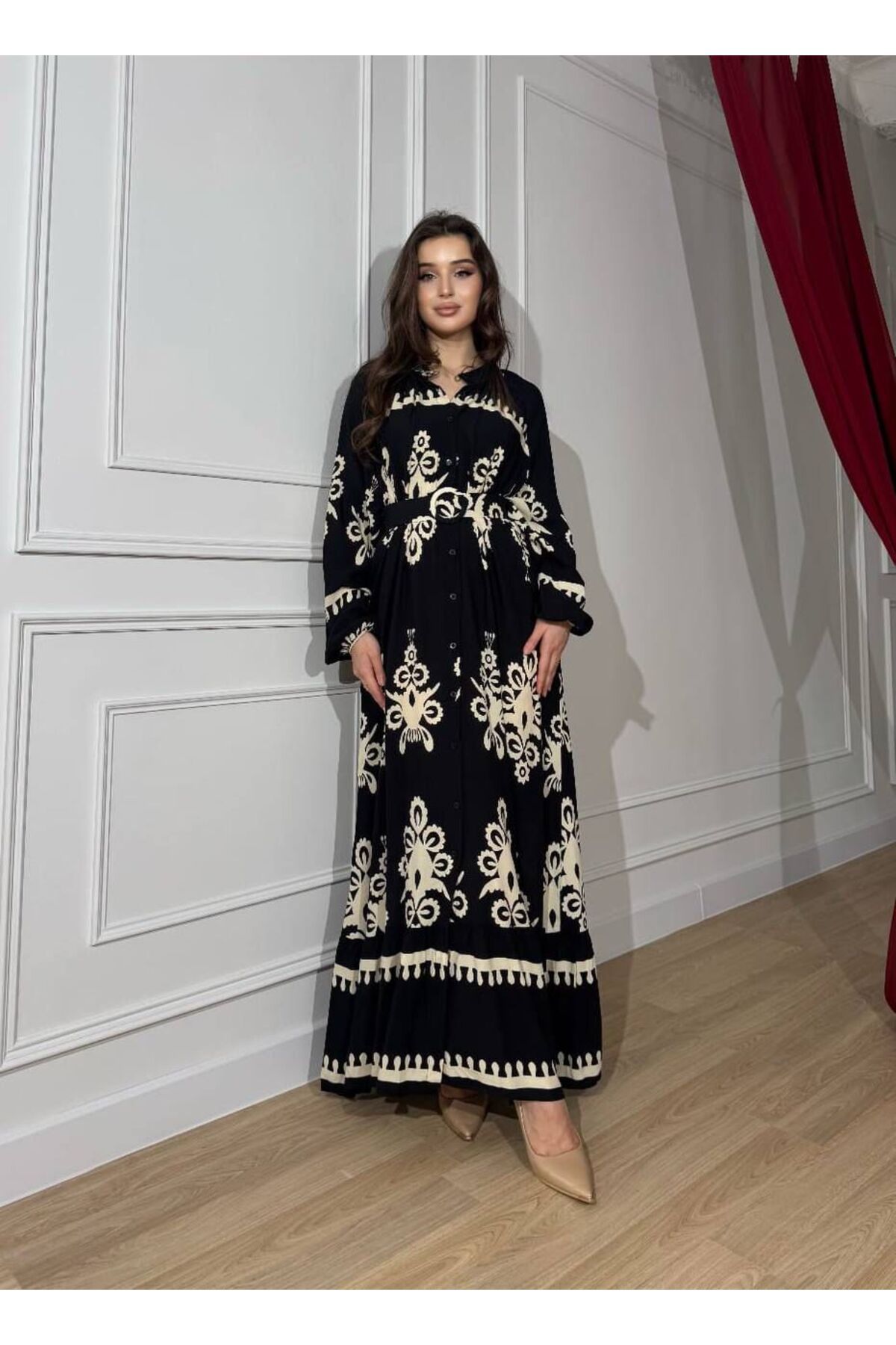 DONNA LISSA KADIN DESENLİ STANDART ELBİSE
