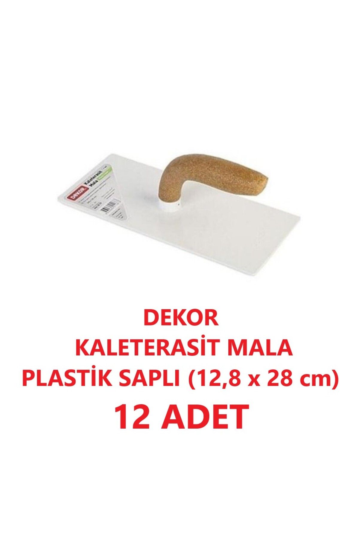Dekor KALETERASİT MALA PLASTİK SAPLI 12,8X28 cm - 12 ADET