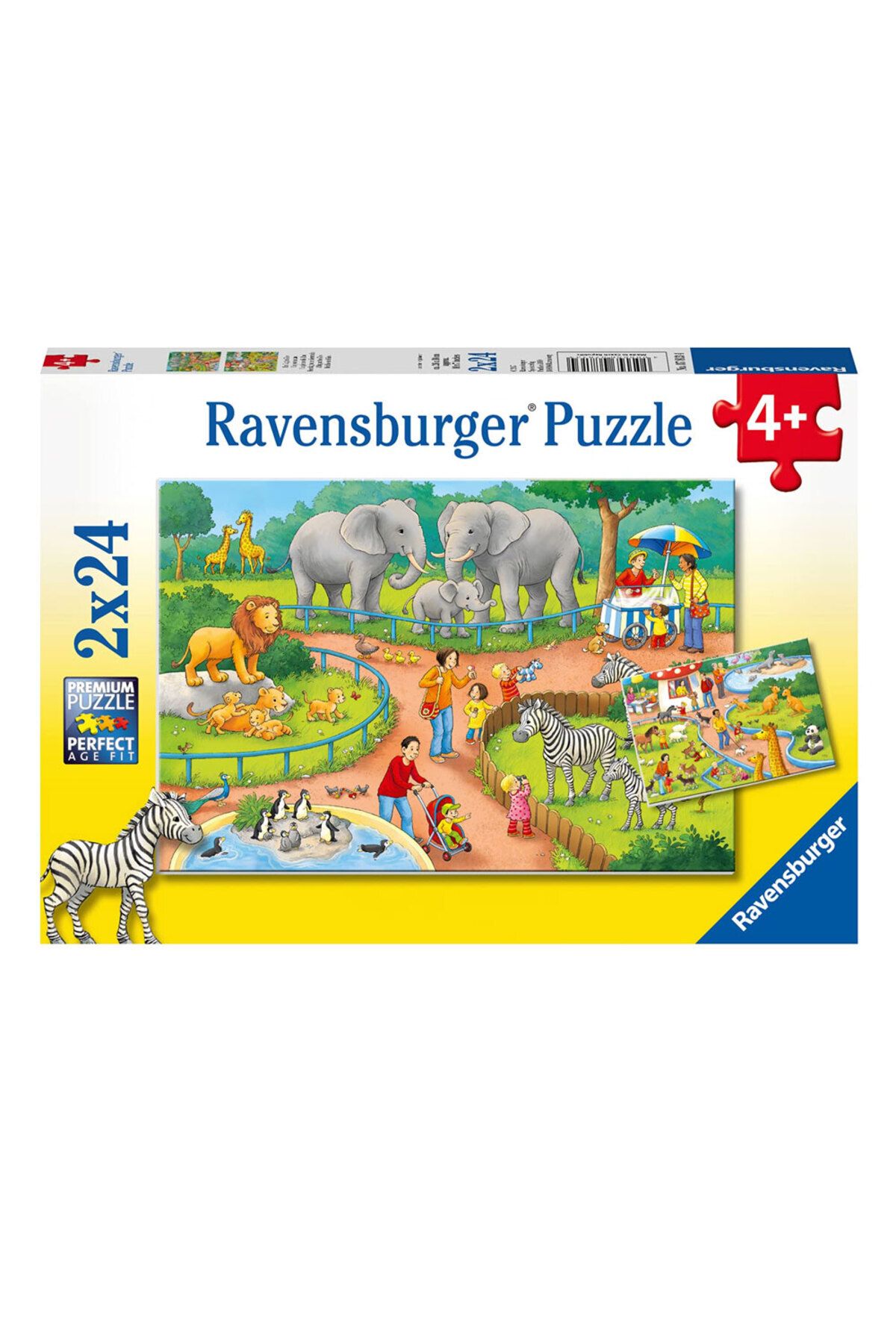 CRONDER Çocuk Puzzle 2x24 Parça Hayvanat Bahçesi 78134