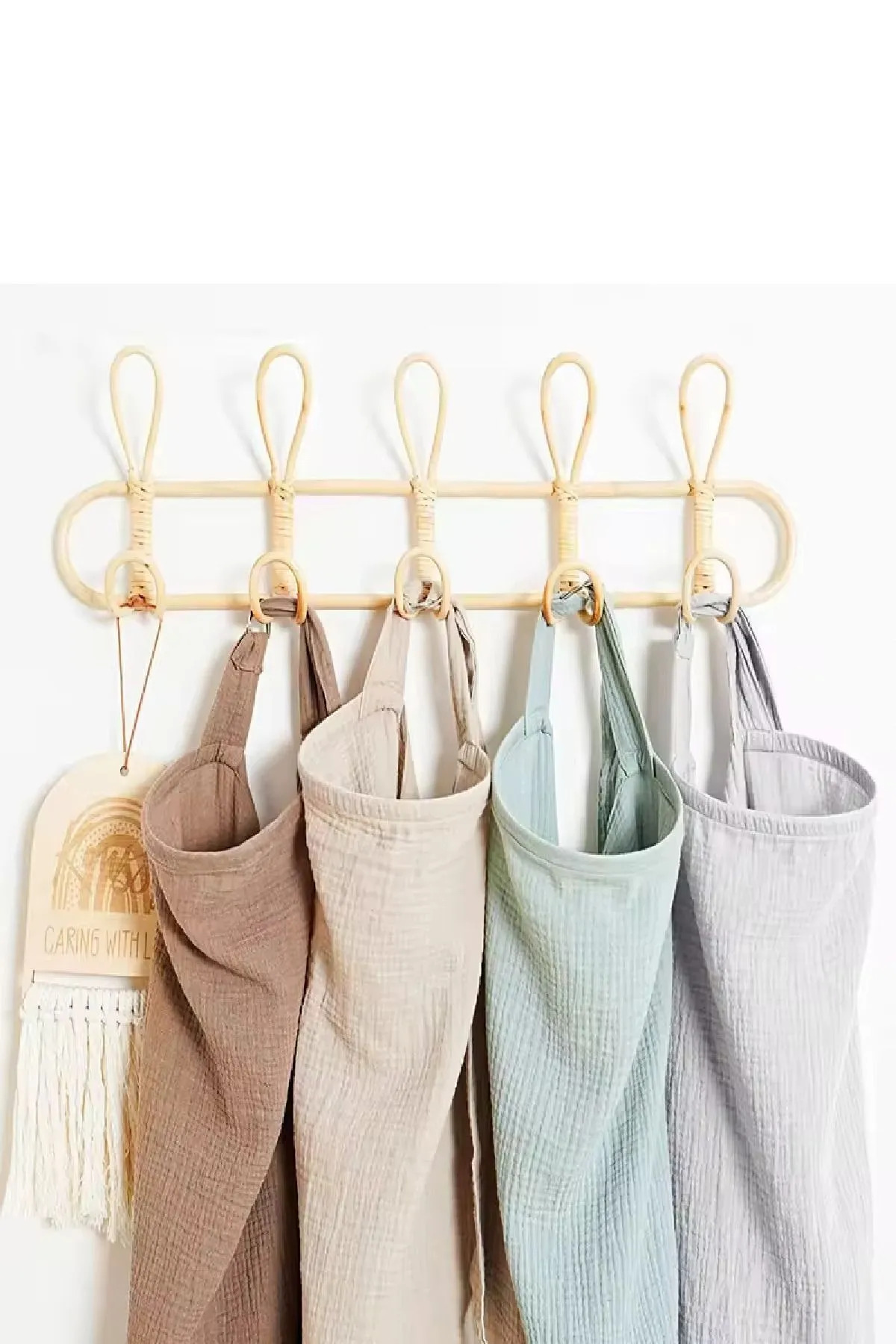 TEGA 100% Pamuklu Organik 2 Katlı Balenli Müslin Emzirme Önlüğü – 65x100 cm, Nefes Alabilir fotoğrafı 3 (önizleme)