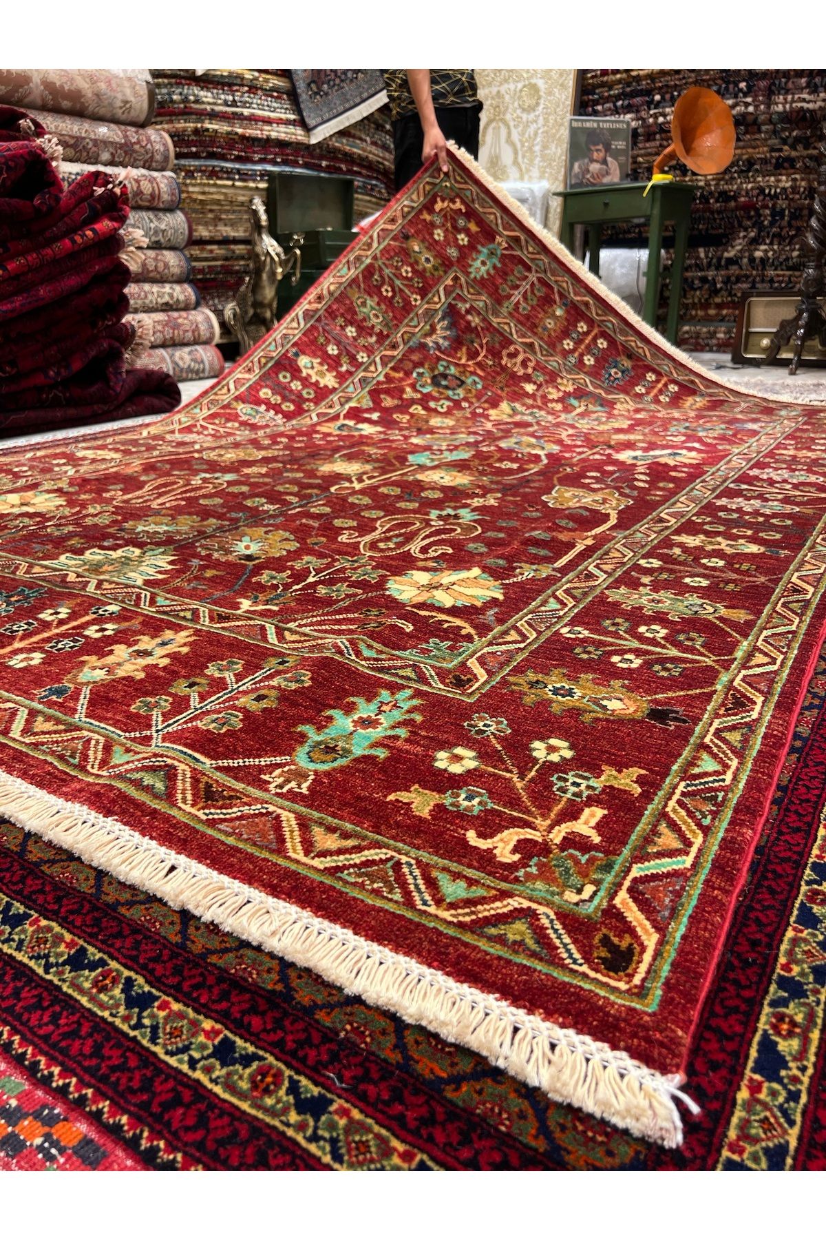 RD RAMAZAN DAĞ EL HALI SANATI El Dokuma Afgan Şirvan Halısıdır Birinci Sınıf Kalite Ebat 250x170