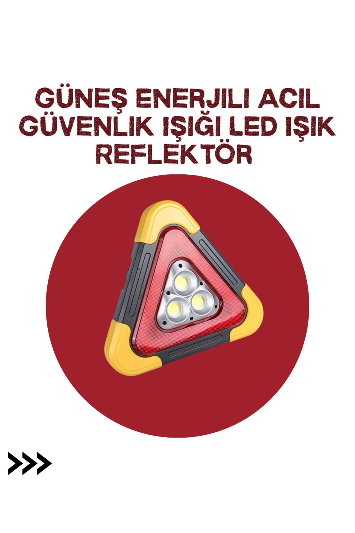 teknodayım Alüminyum Gövdeli LED Üçgen Reflektörlü Acil Işık