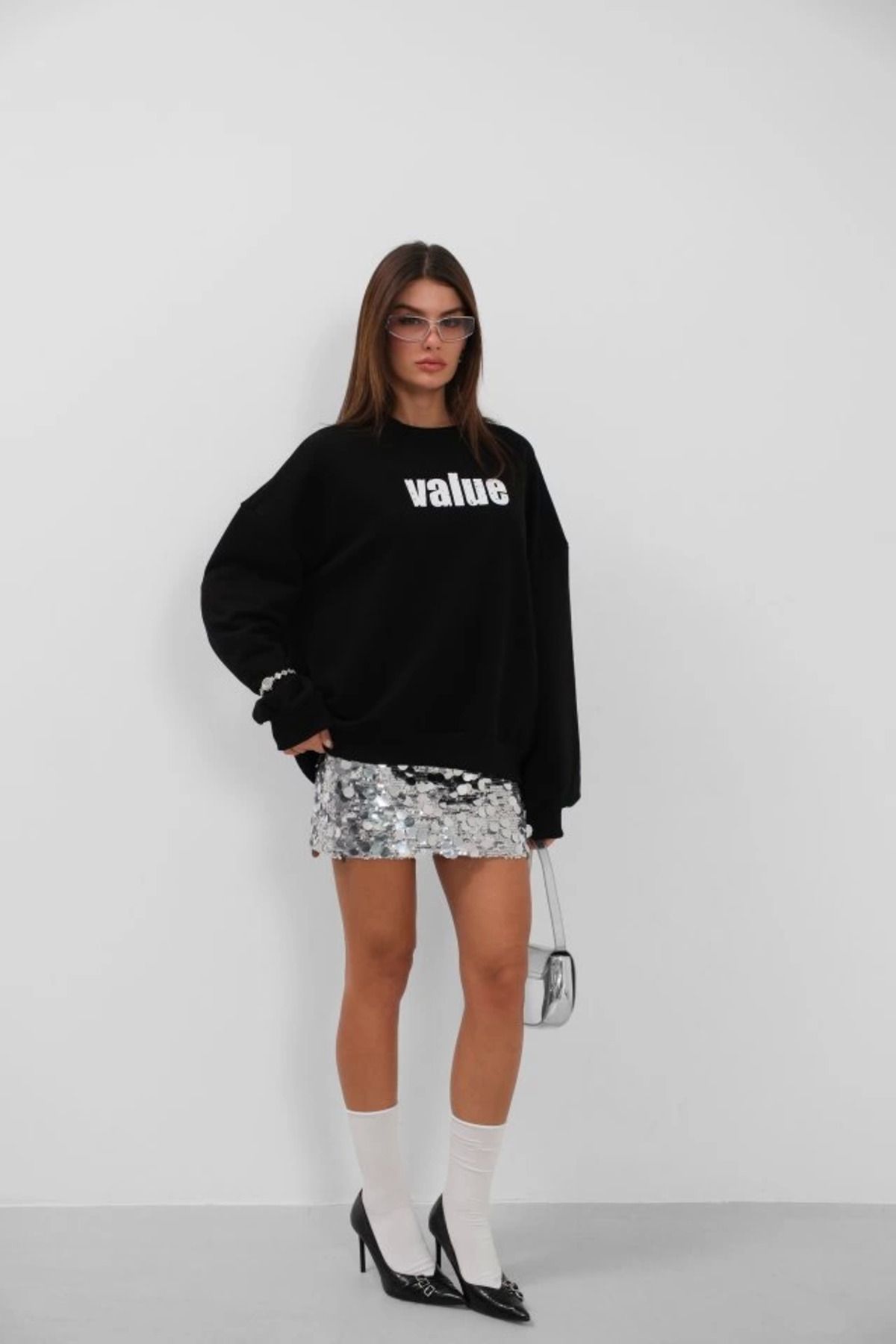 ZORM Rahat Kesim Baskılı Oversize Sweatshirt