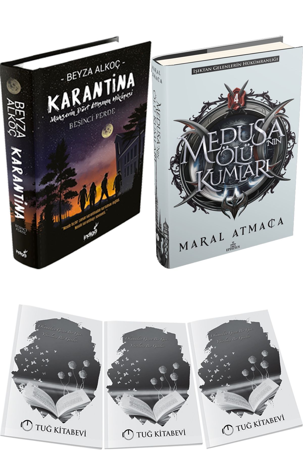 İndigo Kitap Karantina 5 Ciltli ve Medusanın Ölü Kumları 4 Ciltli + Hediyeli