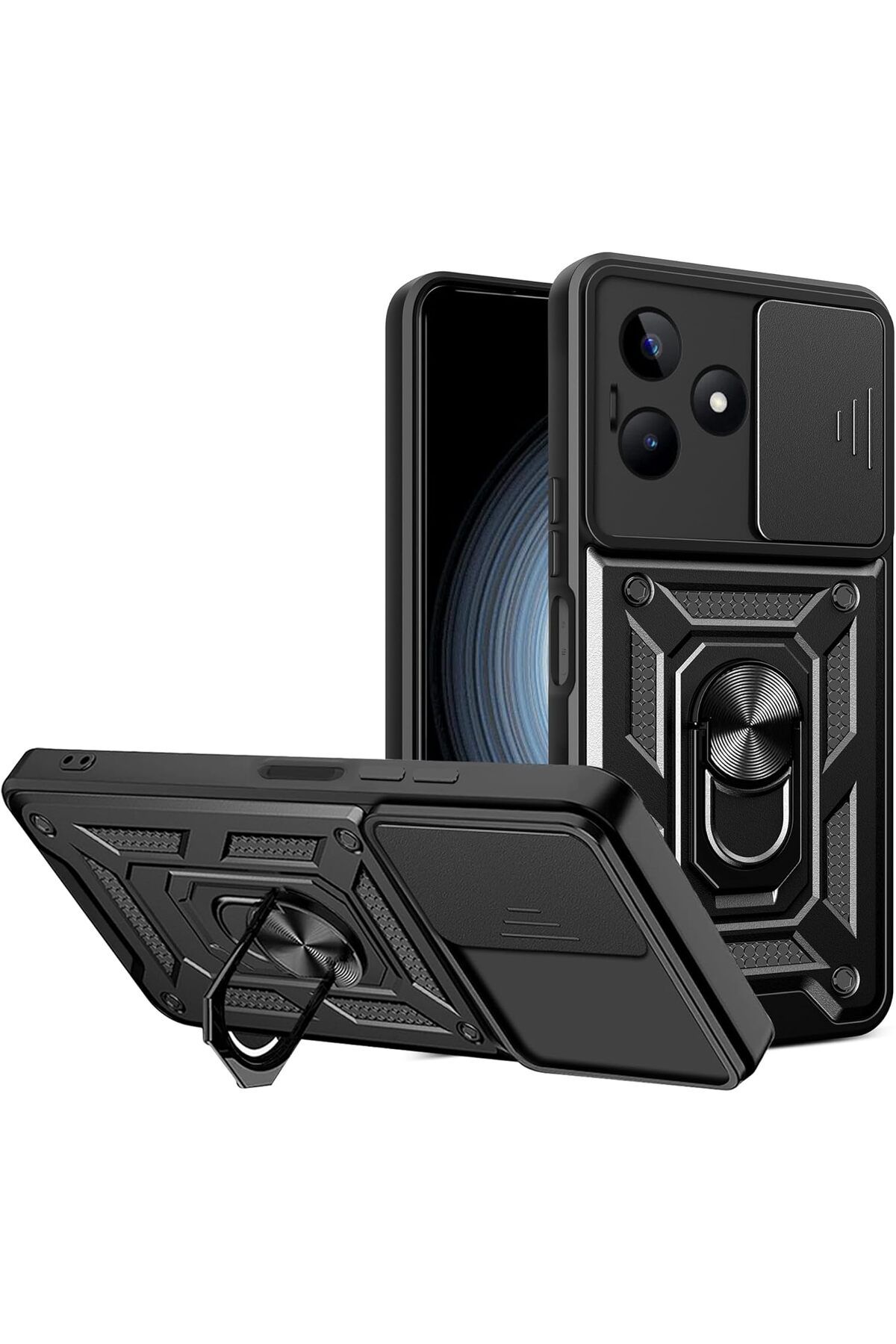 Teleplus Realme C63 Kılıf Kamera Sürgülü Defense Pars Tank Kapak