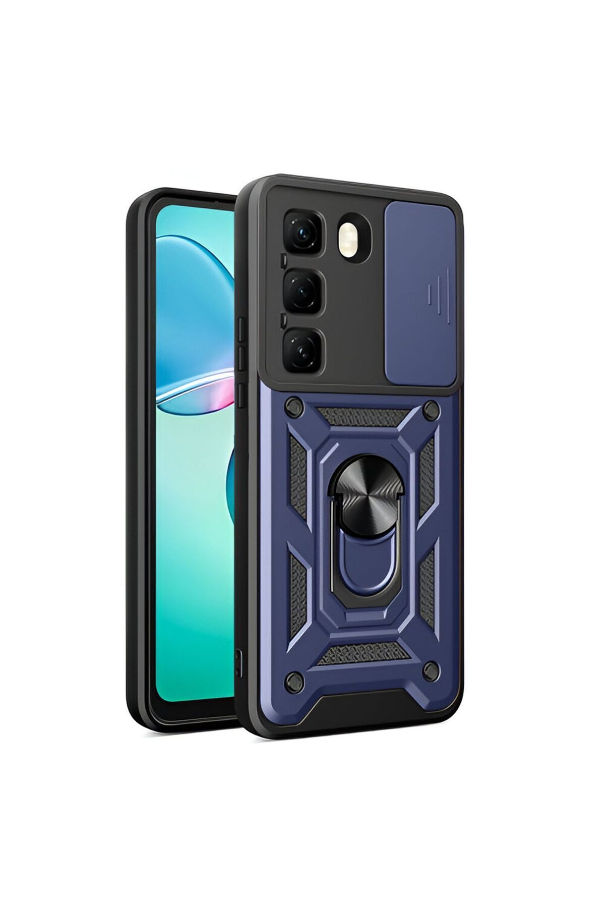 Teleplus İnfinix Hot 50 Pro Plus Kılıf Kamera Sürgülü Defense Pars Tank Kapak