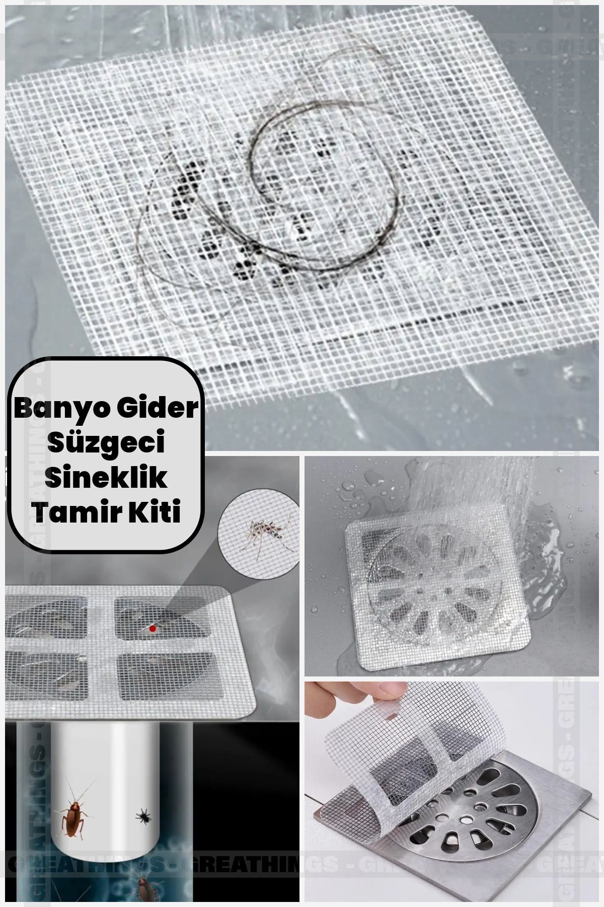 teknotrust 1 Adet Lavabo Süzgeci Banyo Gider Kapatıcı Sineklik Tamir Kiti Pratik Banyo Saç Kılı Tutucu