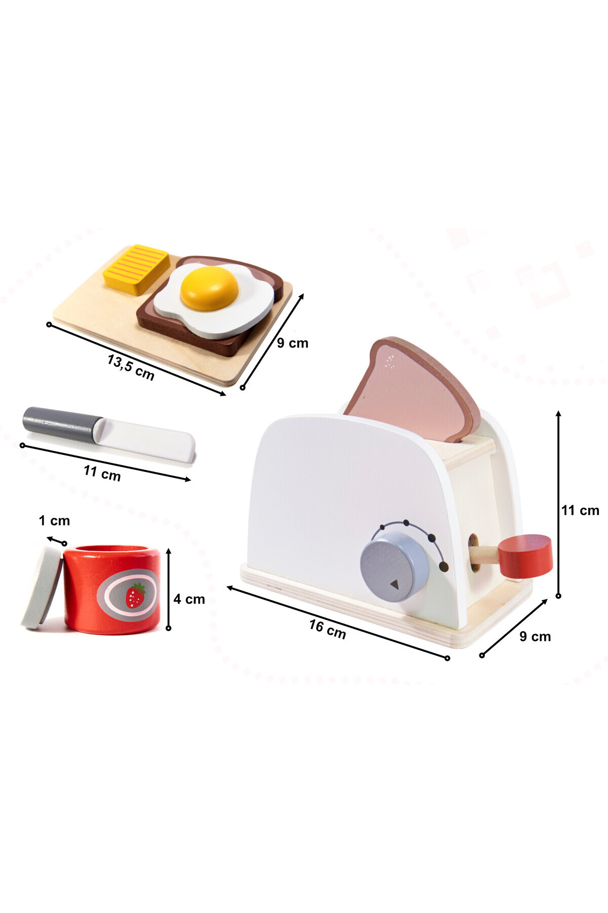 IMK-Toaster Toy Set With Accessories , For A Delicious And Hearty Breakfast 5