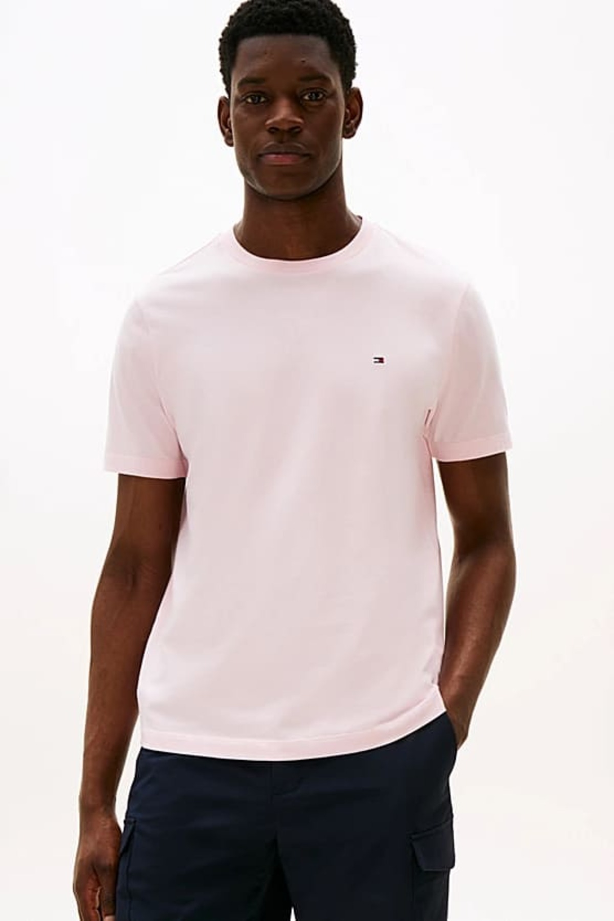 تامی هیلفیگر تی شرت مردانه طرح معمولی سایز نخی - صورتی