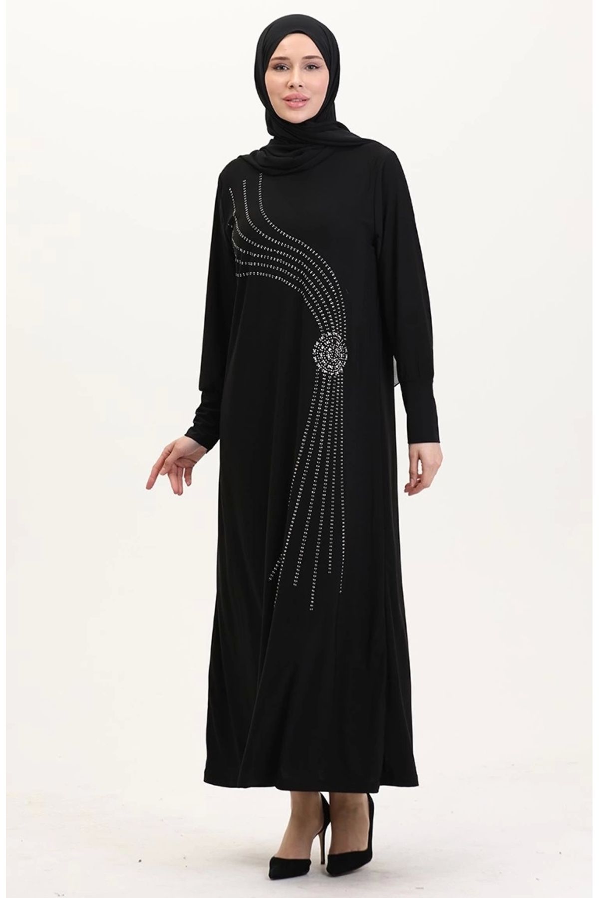 MSK Fashion Sandy Lazer Taşlı Abiye Elbise