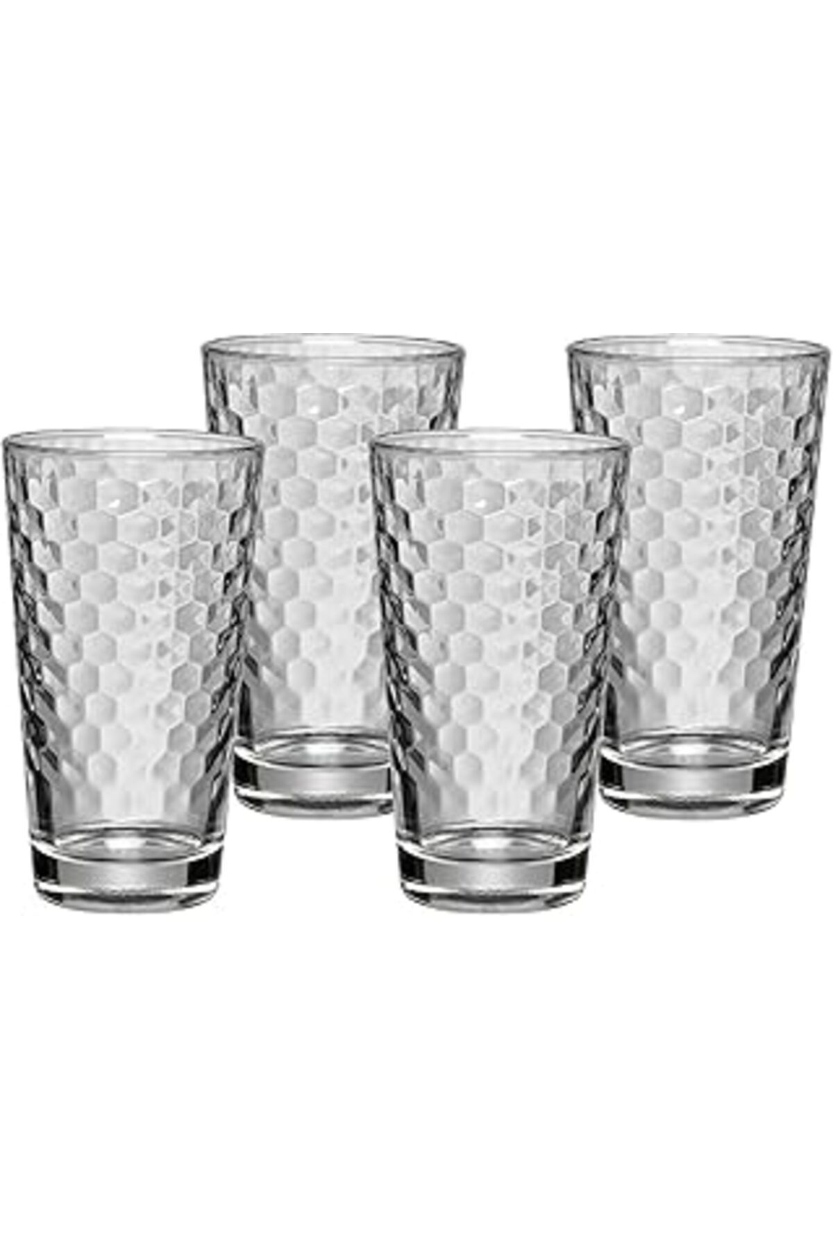 Mu Art Ahşap Cam Latte Macchiato Bardaği 4P