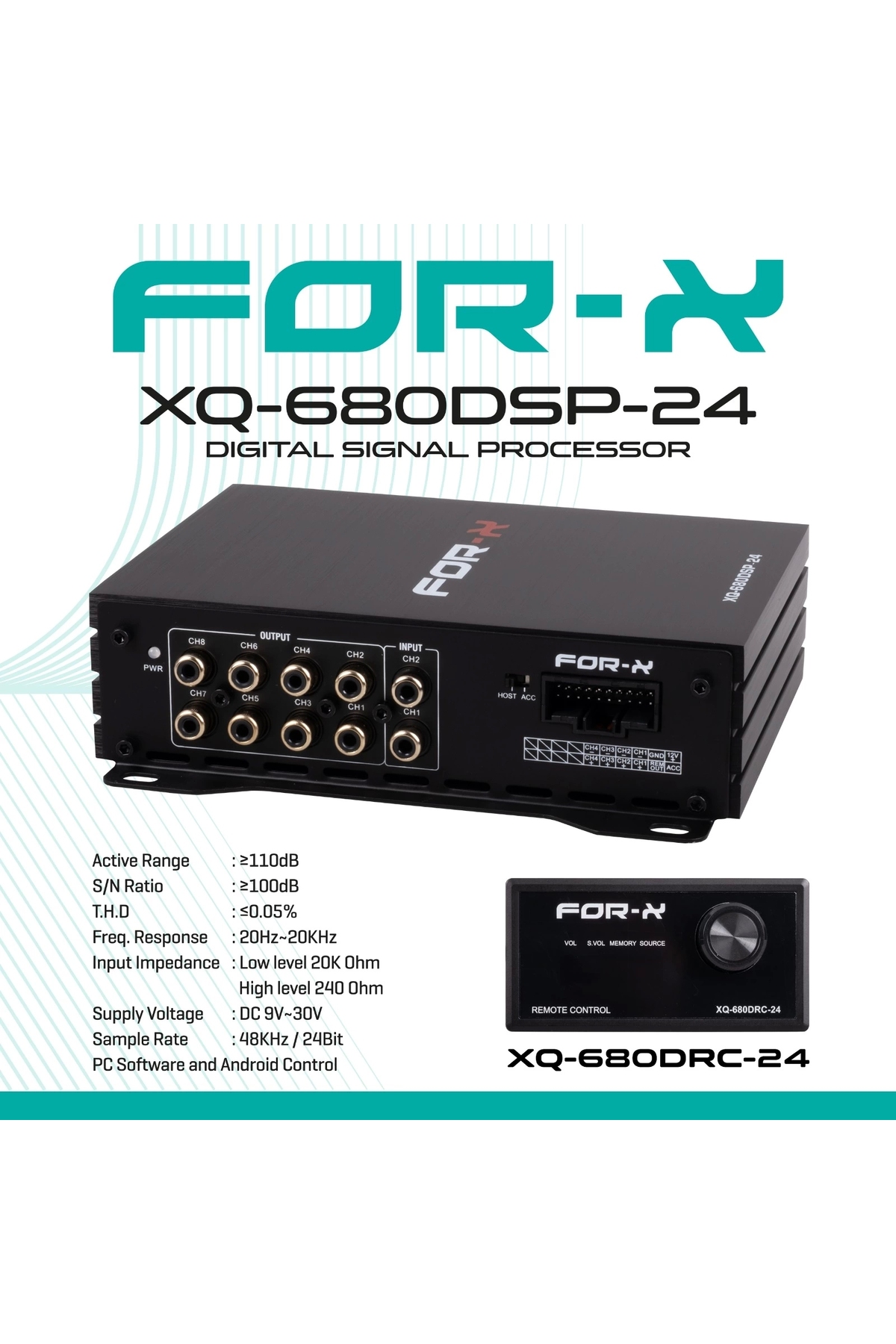 For-X Dsp Ses İşlemcisi - XQ-680DSP 8 Kanal Dijital Oto Ses