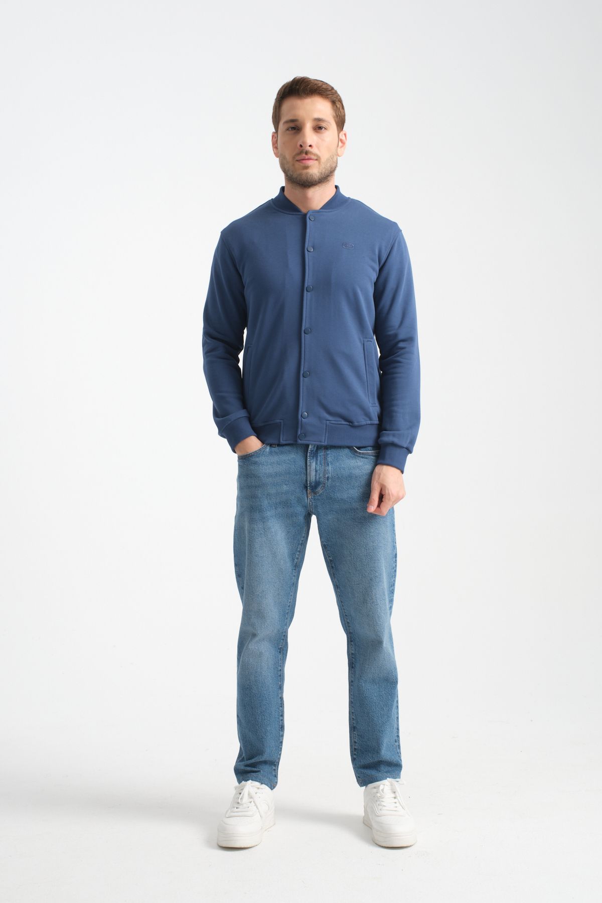 Shooter Sportswear Erkek Sweatshirt Düğmeli Parlament Standart Kalıp
