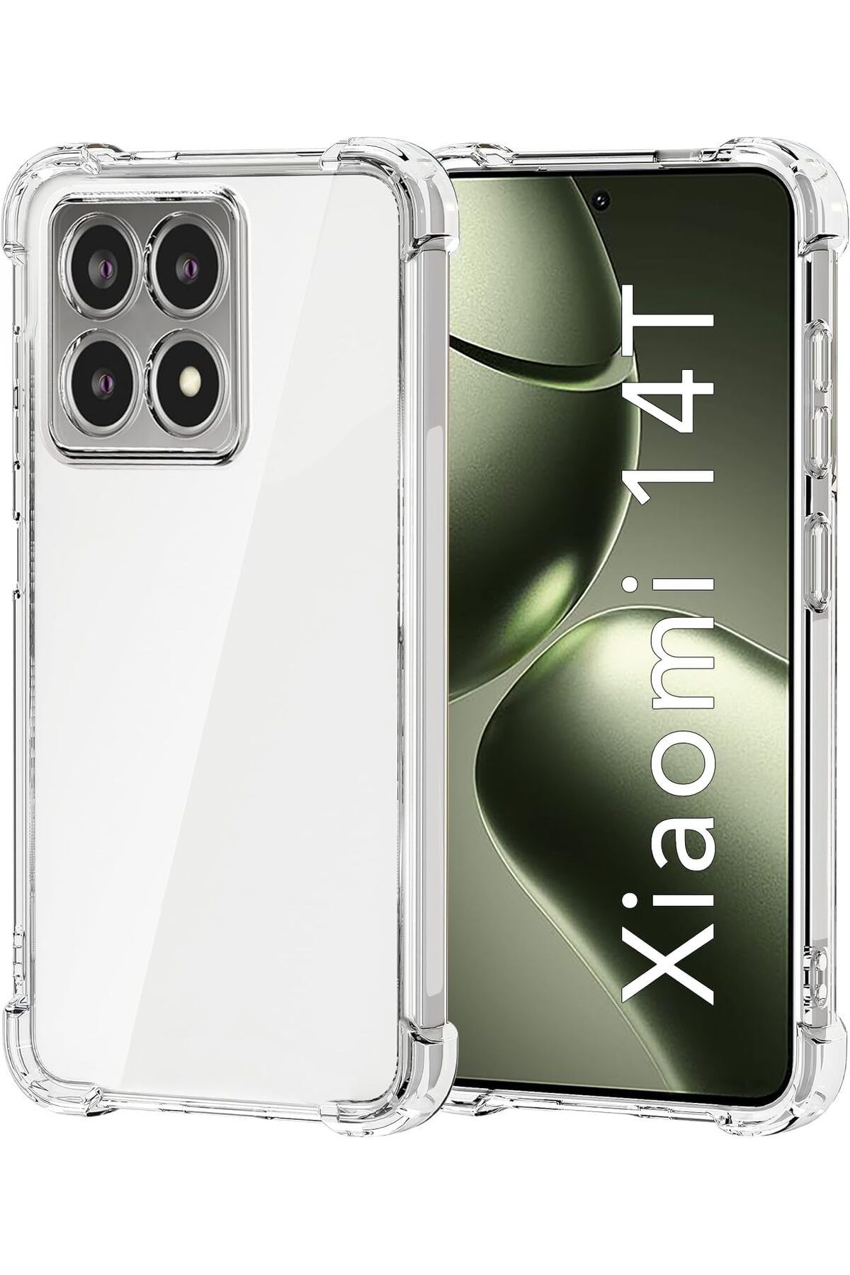 Ehr. Xiaomi Mi 14T Uyumlu Darbe Önleyici Sararmaya Dayanıklı Airbag Korumalı Ultra Slim TPU Şeffaf Siliko