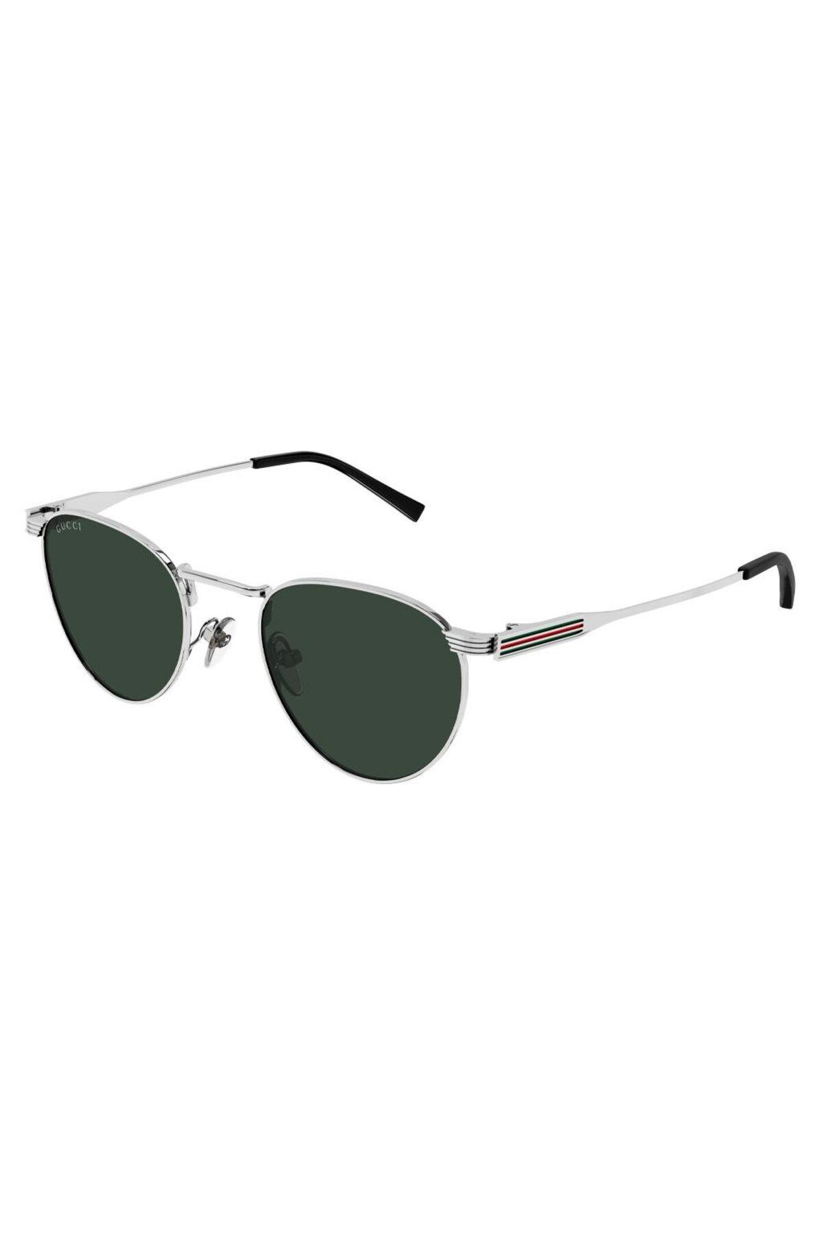 Gucci GG1875S 002 48-21 Unisex Güneş Gözlüğü – Yuvarlak Çerçeve, Gri Lens, UV400 Koruma