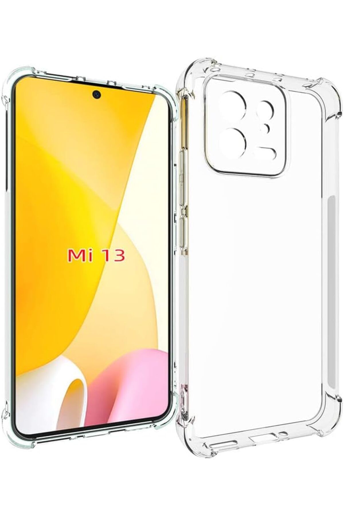Ehr. Xiaomi Mi 13 Uyumlu Darbe Önleyici Sararmaya Dayanıklı Airbag Korumalı Ultra Slim TPU Şeffaf Silikon