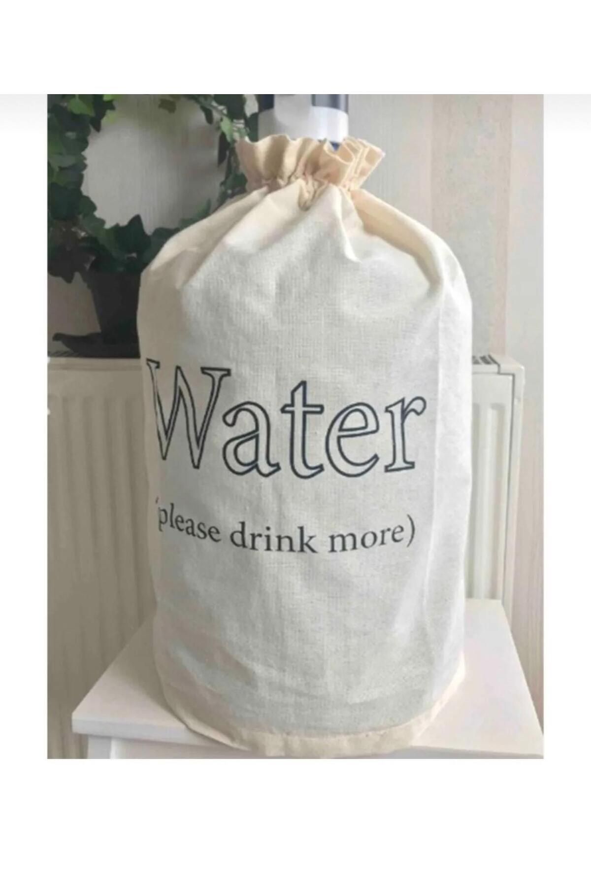 evimms Krem Damacana Kılıfı Water Please Drink More Baskılı