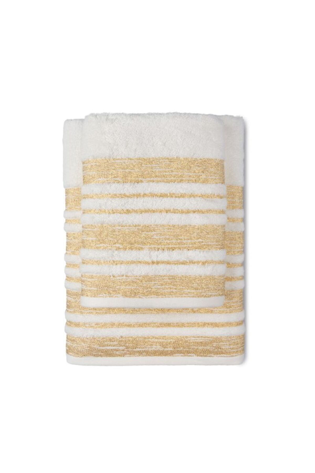 GA Gleam Atelier Banyo Havlusu / Baş Havlusu İkili Set , Beyaz Renk , %100 Pamuk , Banyo: 70*150 cm Baş: 50*100 cm