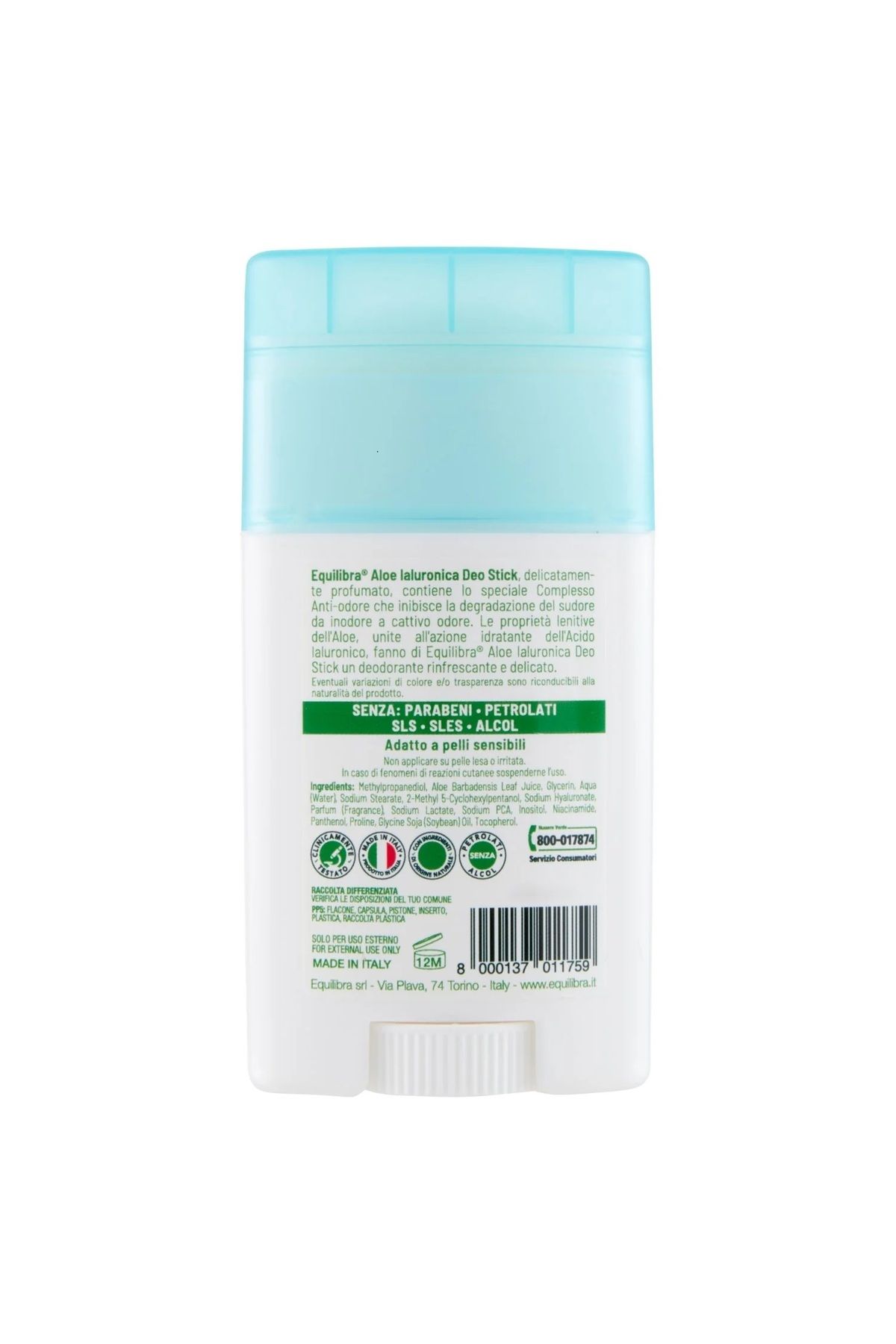 Equilibra-Aloe Deo-Stick, Refreshing and delicate deodorant, EQUILIBRA, 50 ml 2