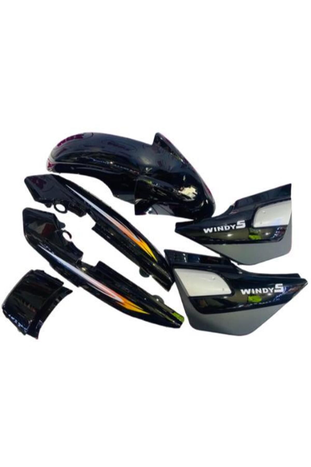 SEVGENT Kanuni Windy-S 125 Kaporta 3Lü Set Siyah