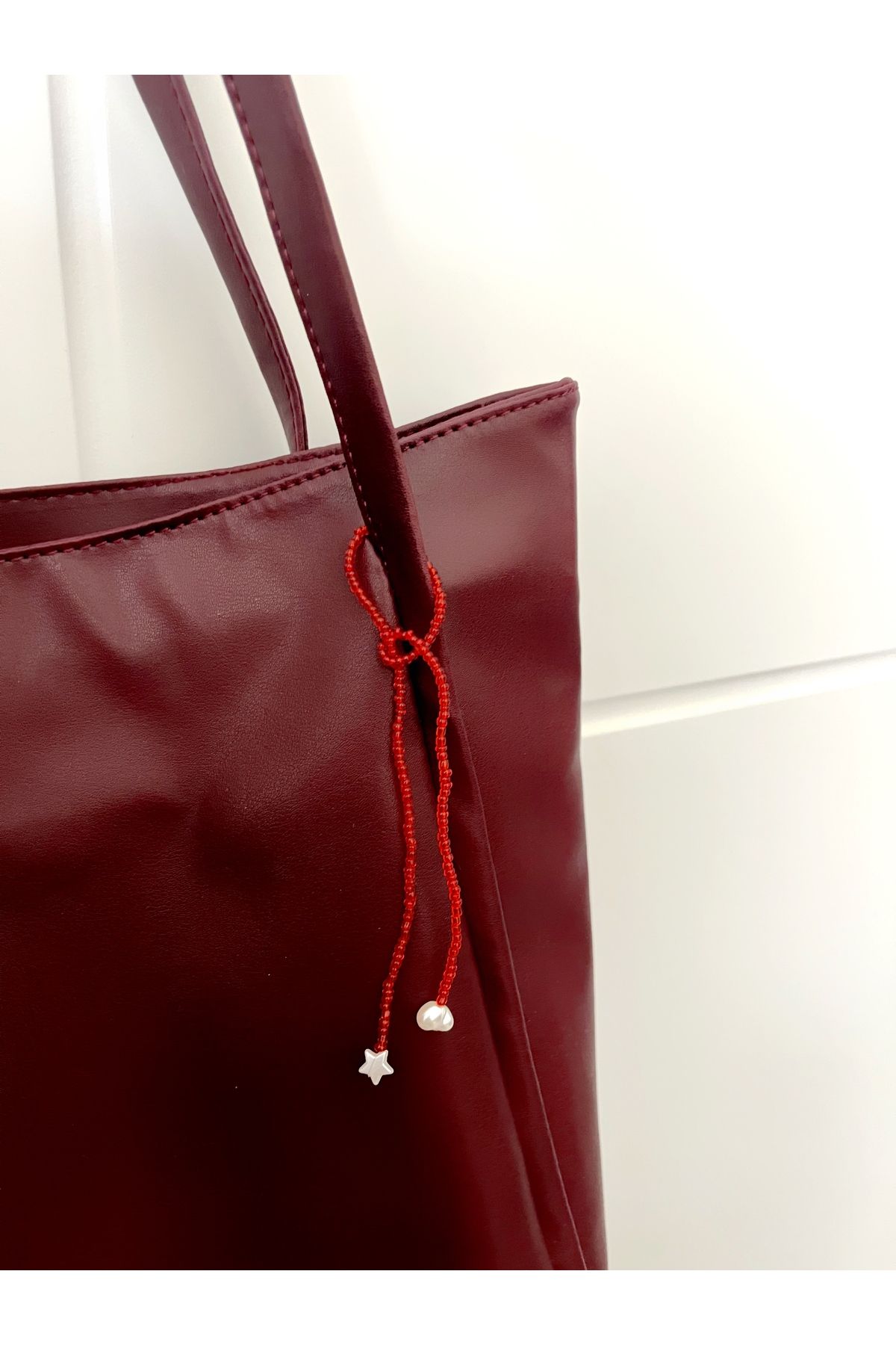 Poshy Atelier Boncuklu İnci Çanta Charmı Araba Süsü