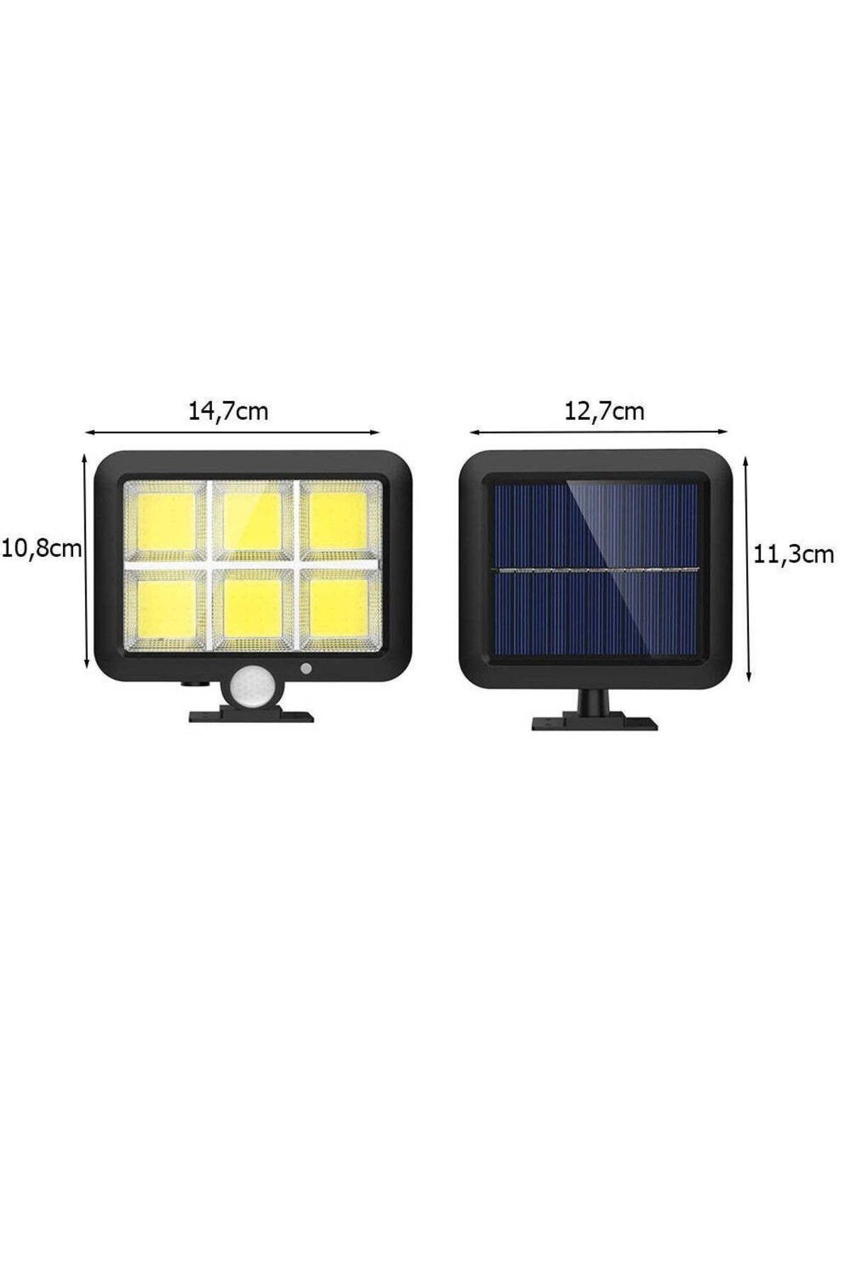 Welora-Set of 3 X 120 LED COB Solar Lamp 120 LEDs, Power 30W, Light/Motion Sensor - Black 4