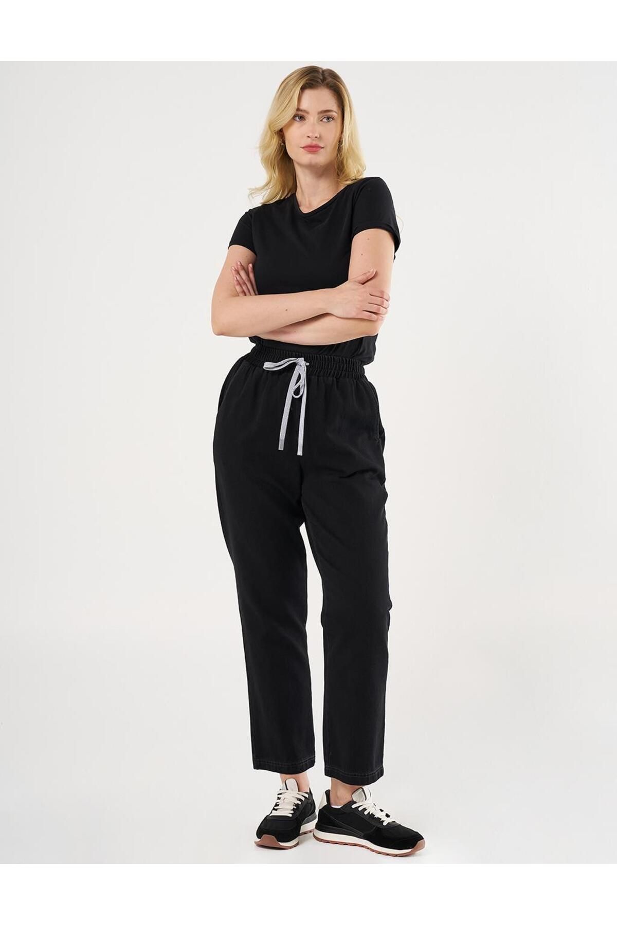 Kayra Bağcıklı Denim Pantolon 19027-25