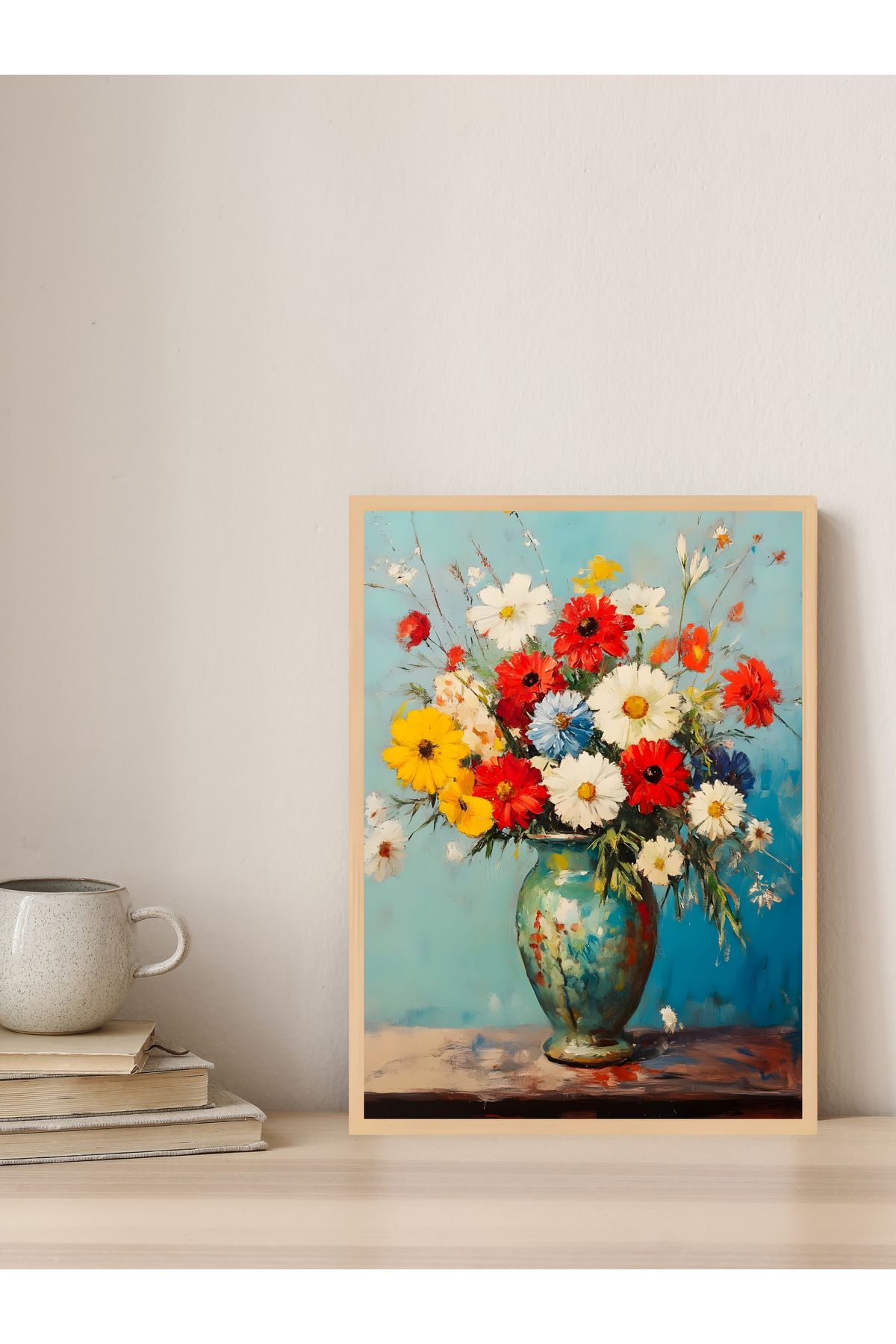 Tuba Decor Tek parça Ahşap Çerçeve Görünümlü MDF Tablo